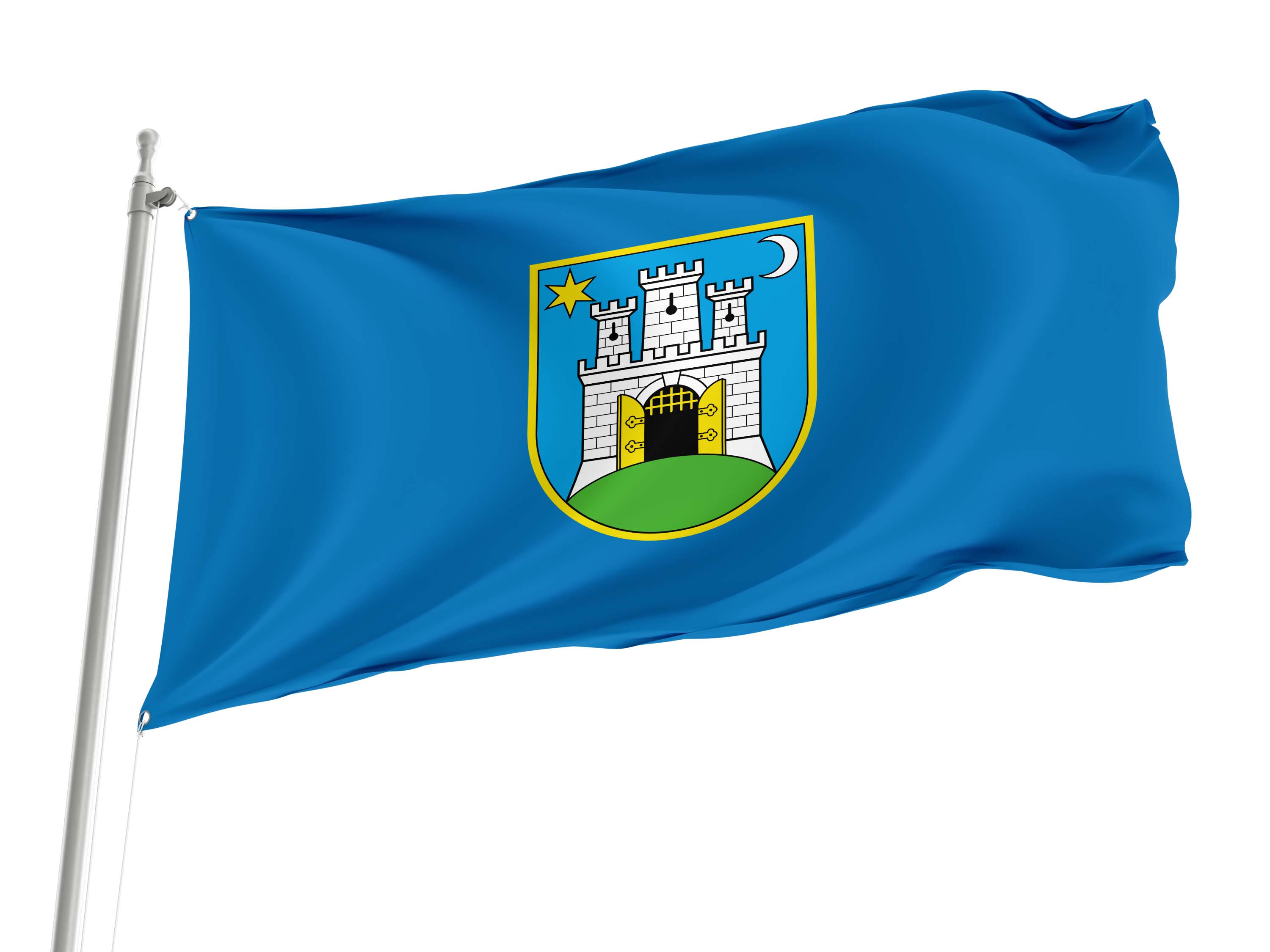 Zagreb Flag for Indoor & Outdoor Use