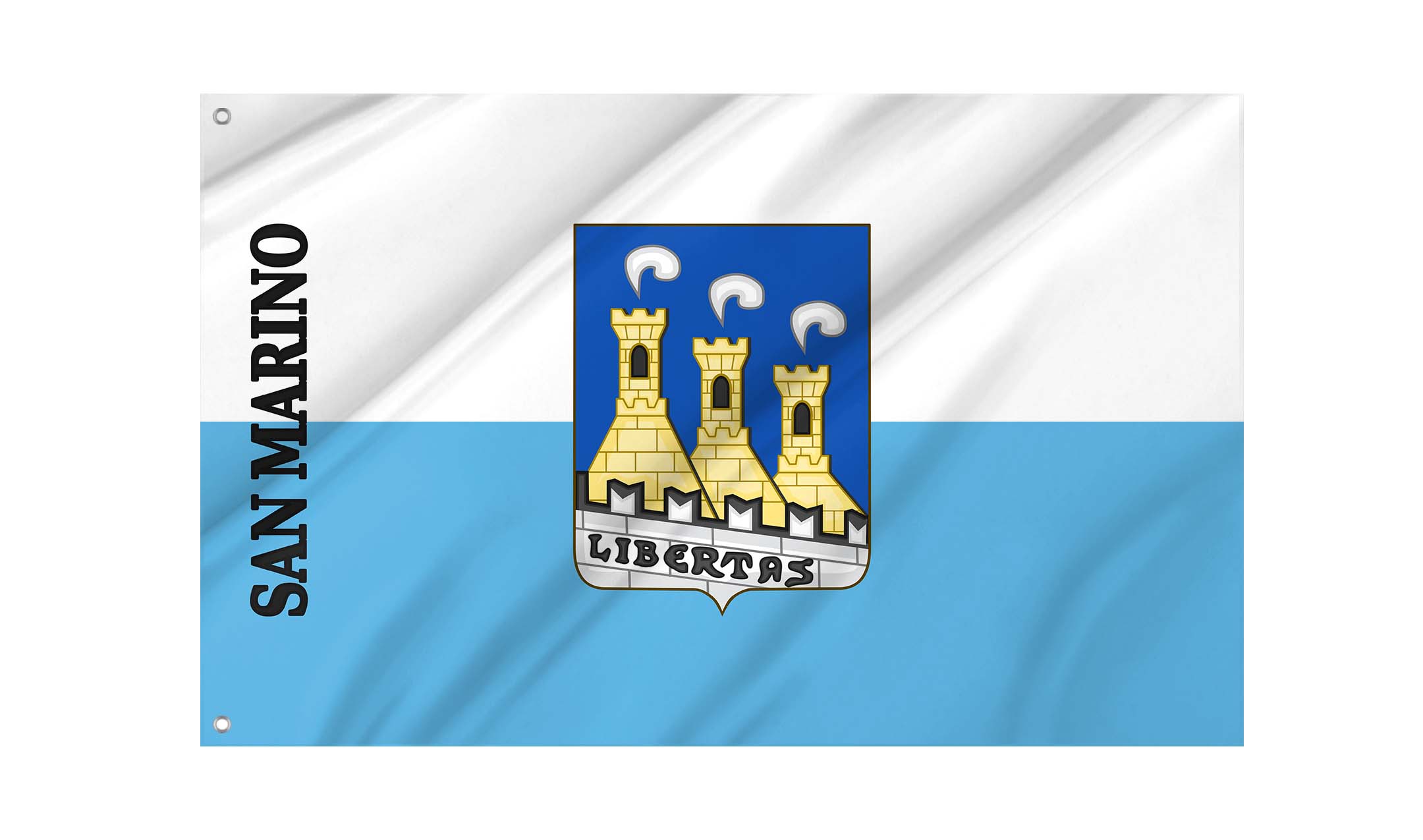 San Marino City Flag for Indoor & Outdoor Use