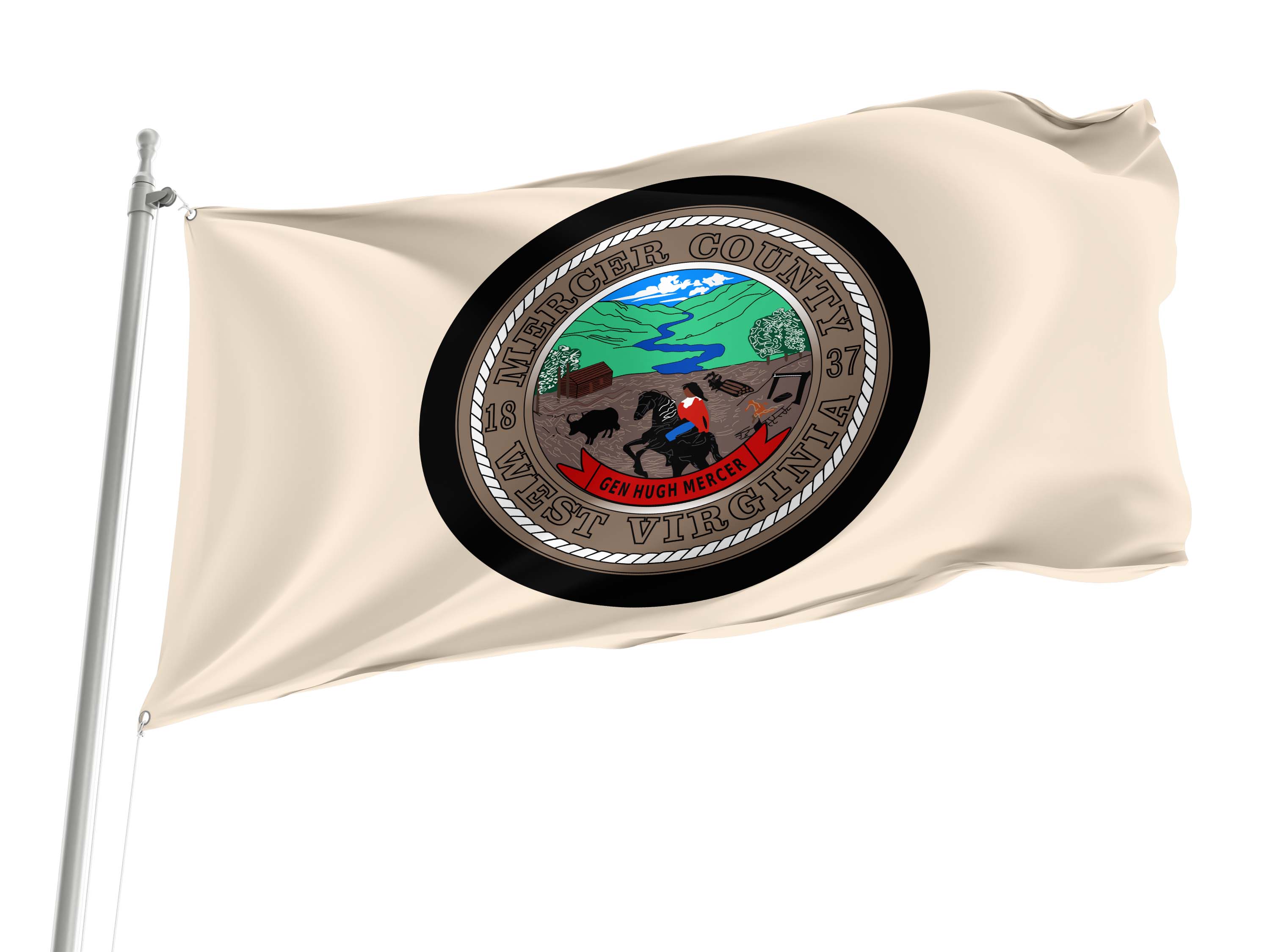 Mercer County, West Virginia Flag for Indoor & Outdoor Use