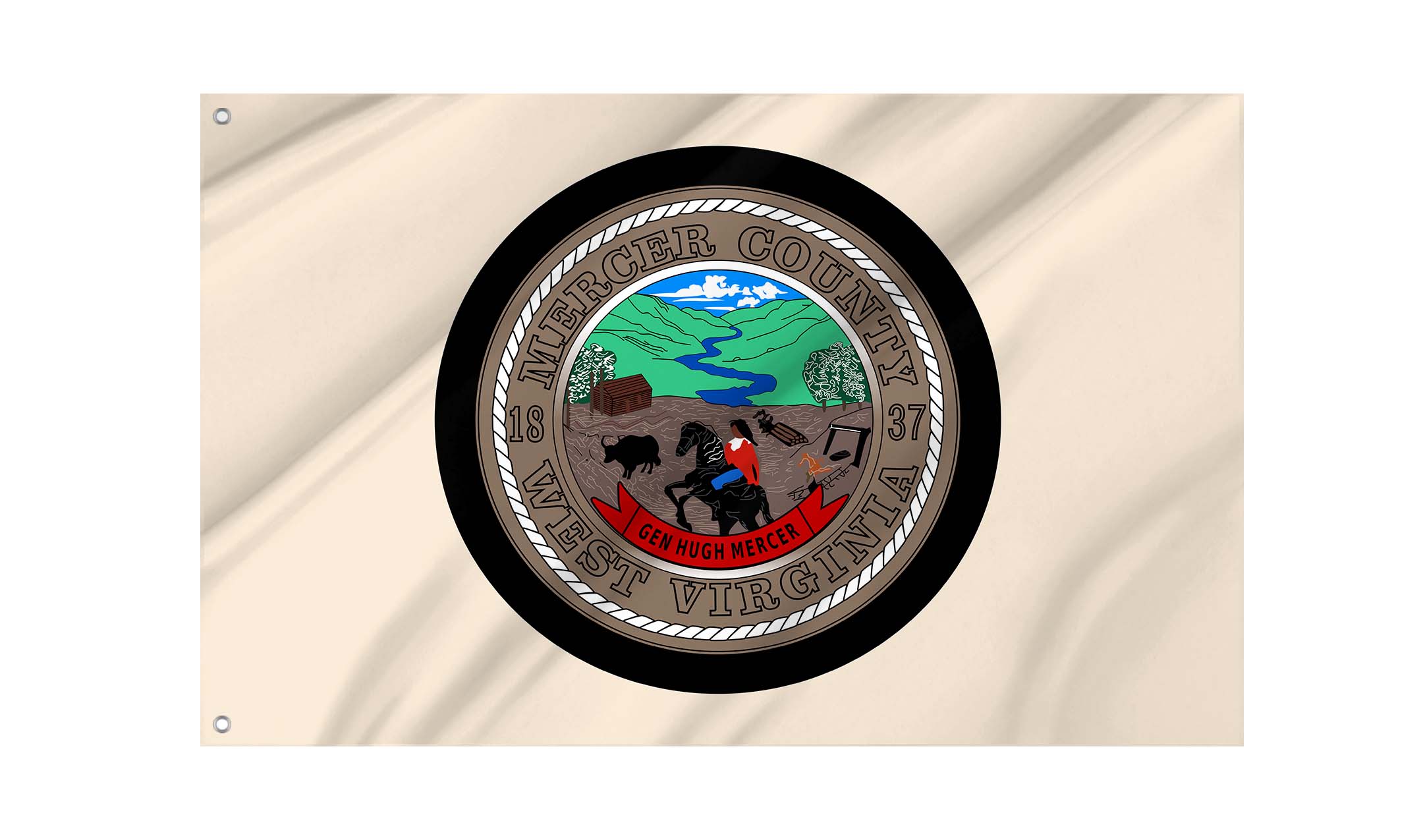 Mercer County, West Virginia Flag for Indoor & Outdoor Use