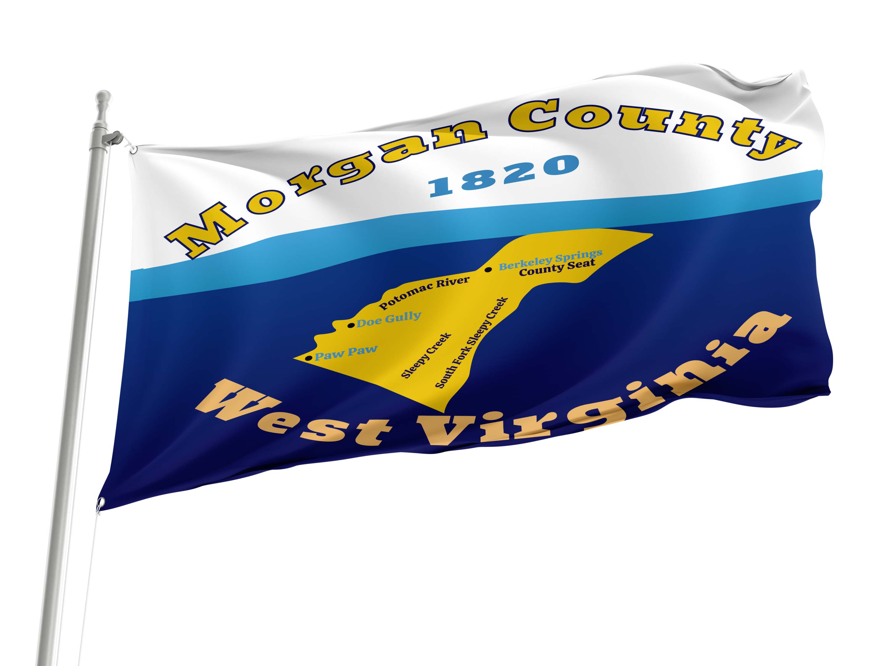Morgan County Flag for Indoor & Outdoor Use