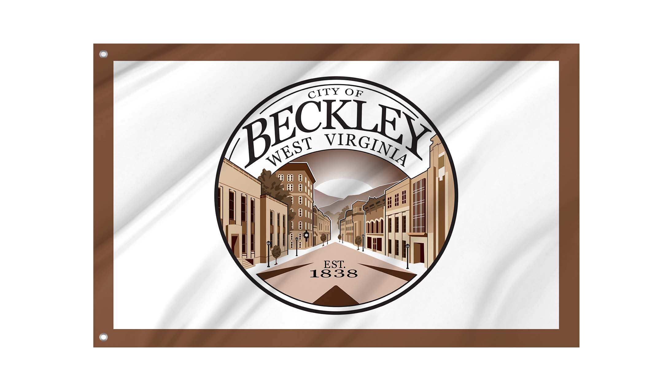 Beckley City 1838 West Virginia Flag for Indoor & Outdoor Use