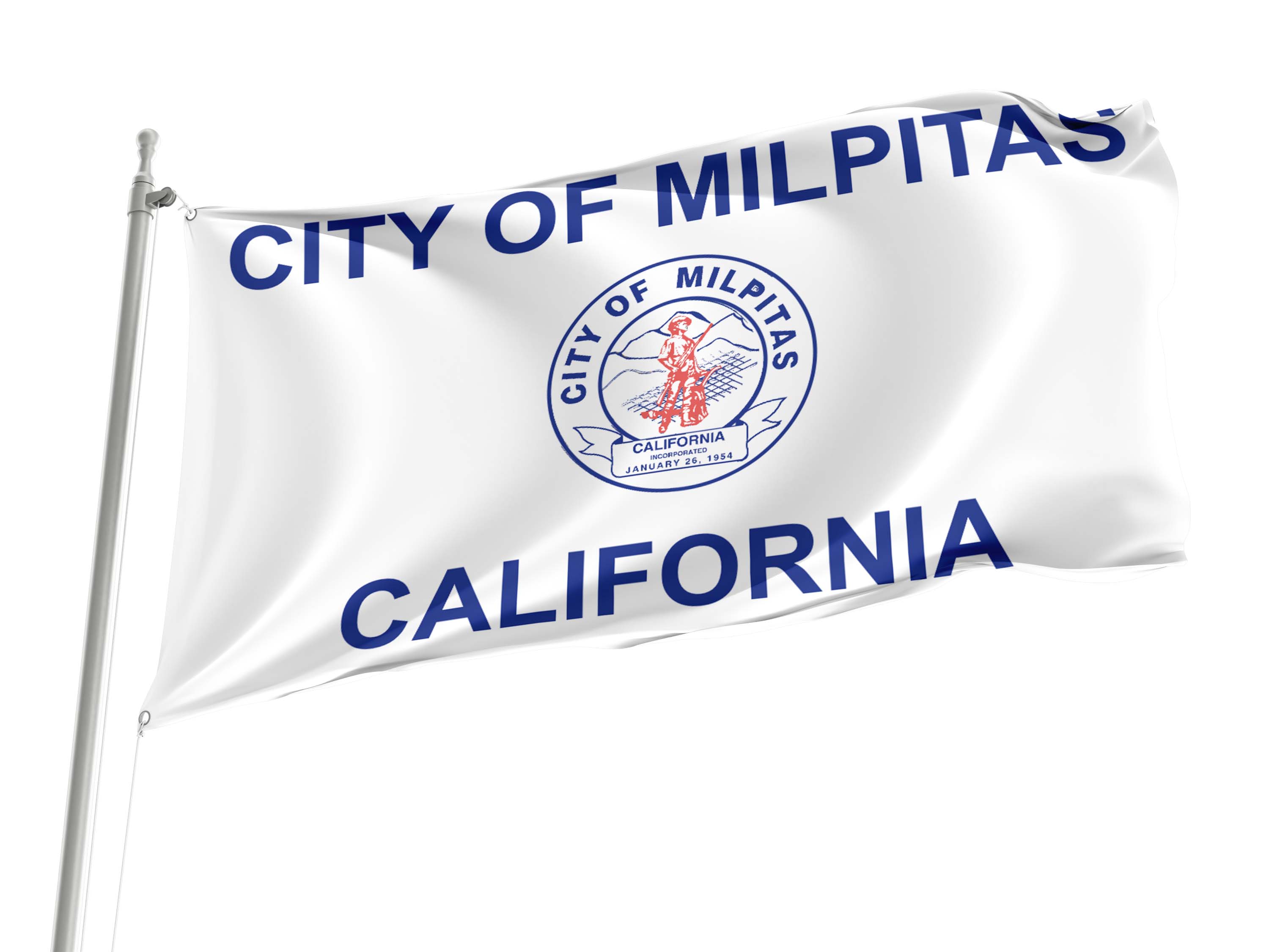 Milpitas City, California Flag for Indoor & Outdoor Use