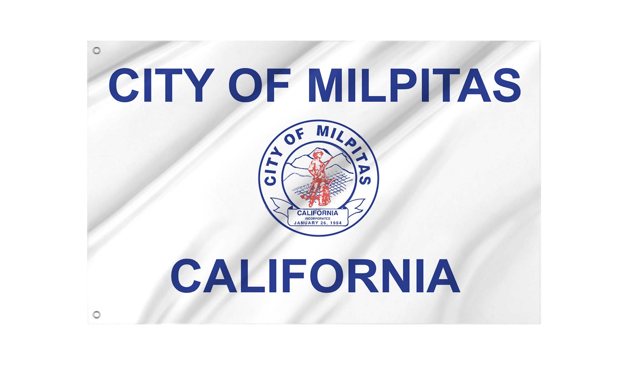 Milpitas City, California Flag for Indoor & Outdoor Use