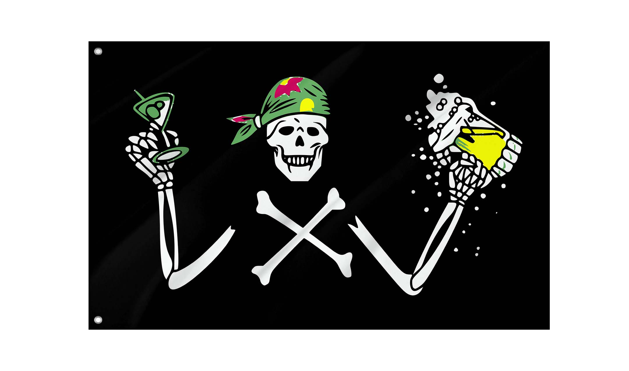 Pirate Beer Flag for Indoor & Outdoor Use