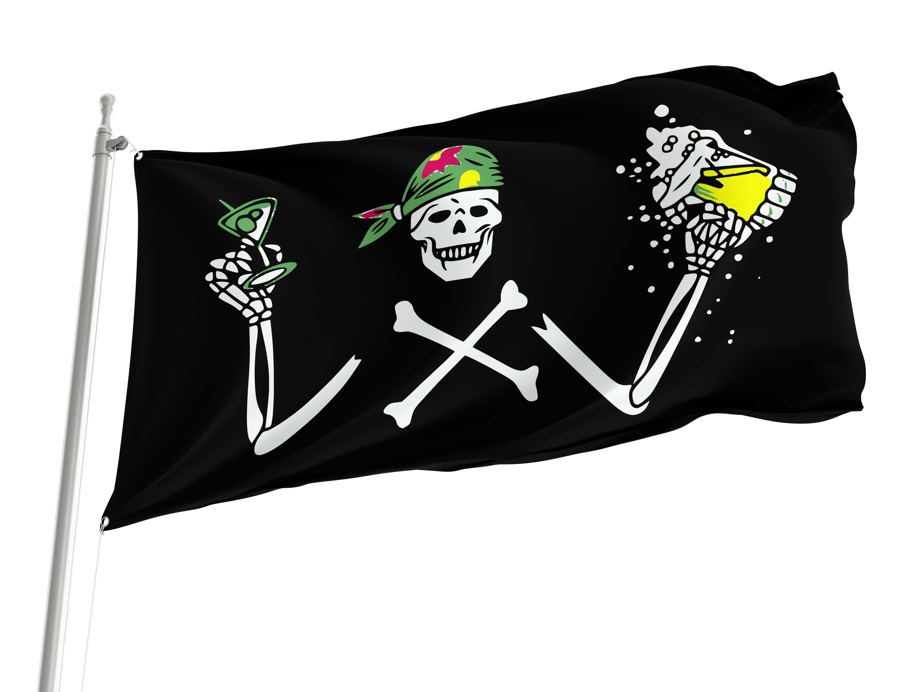 Pirate Beer Flag for Indoor & Outdoor Use