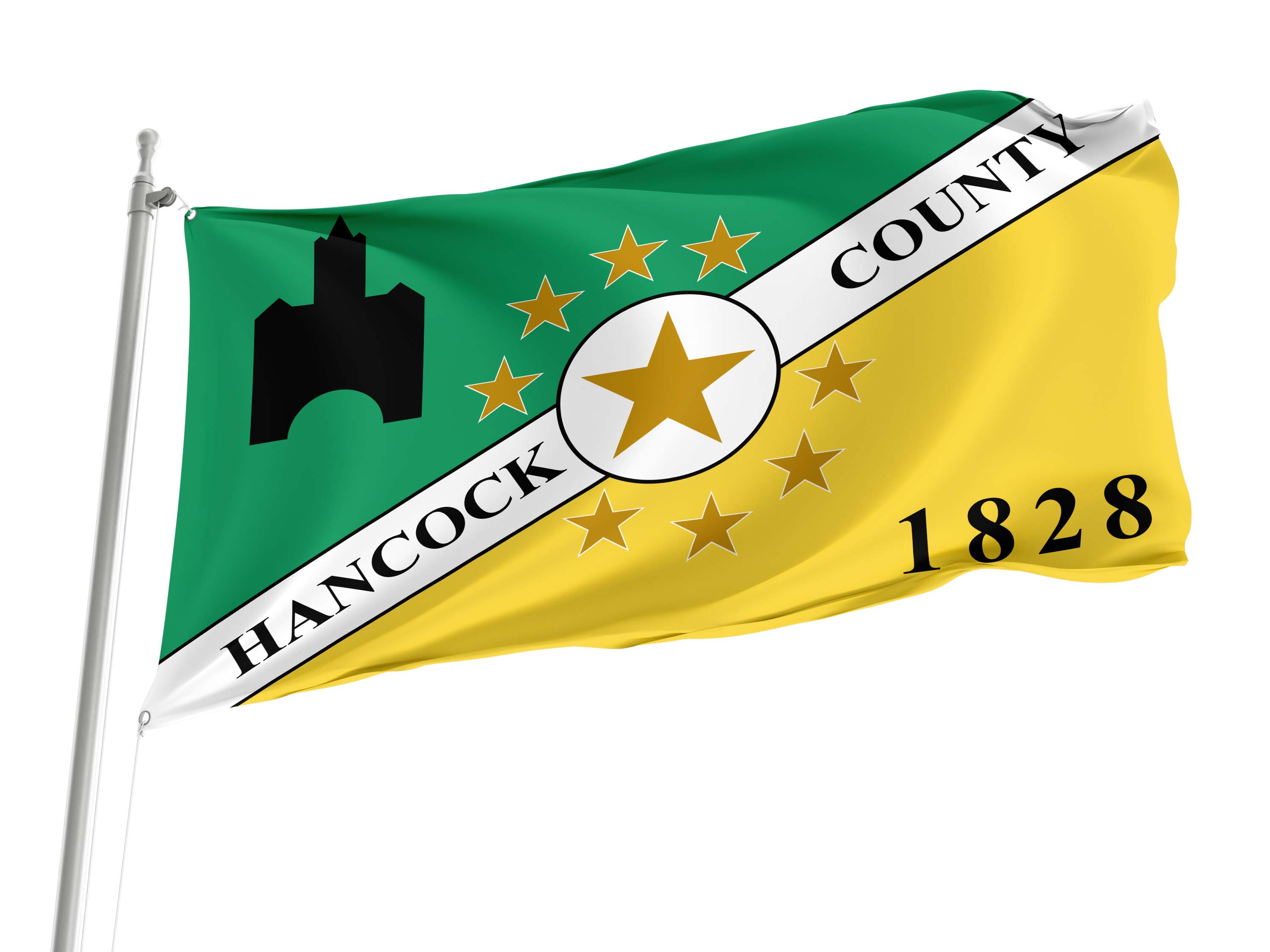 Hancock County, Indiana Flag for Indoor & Outdoor Use