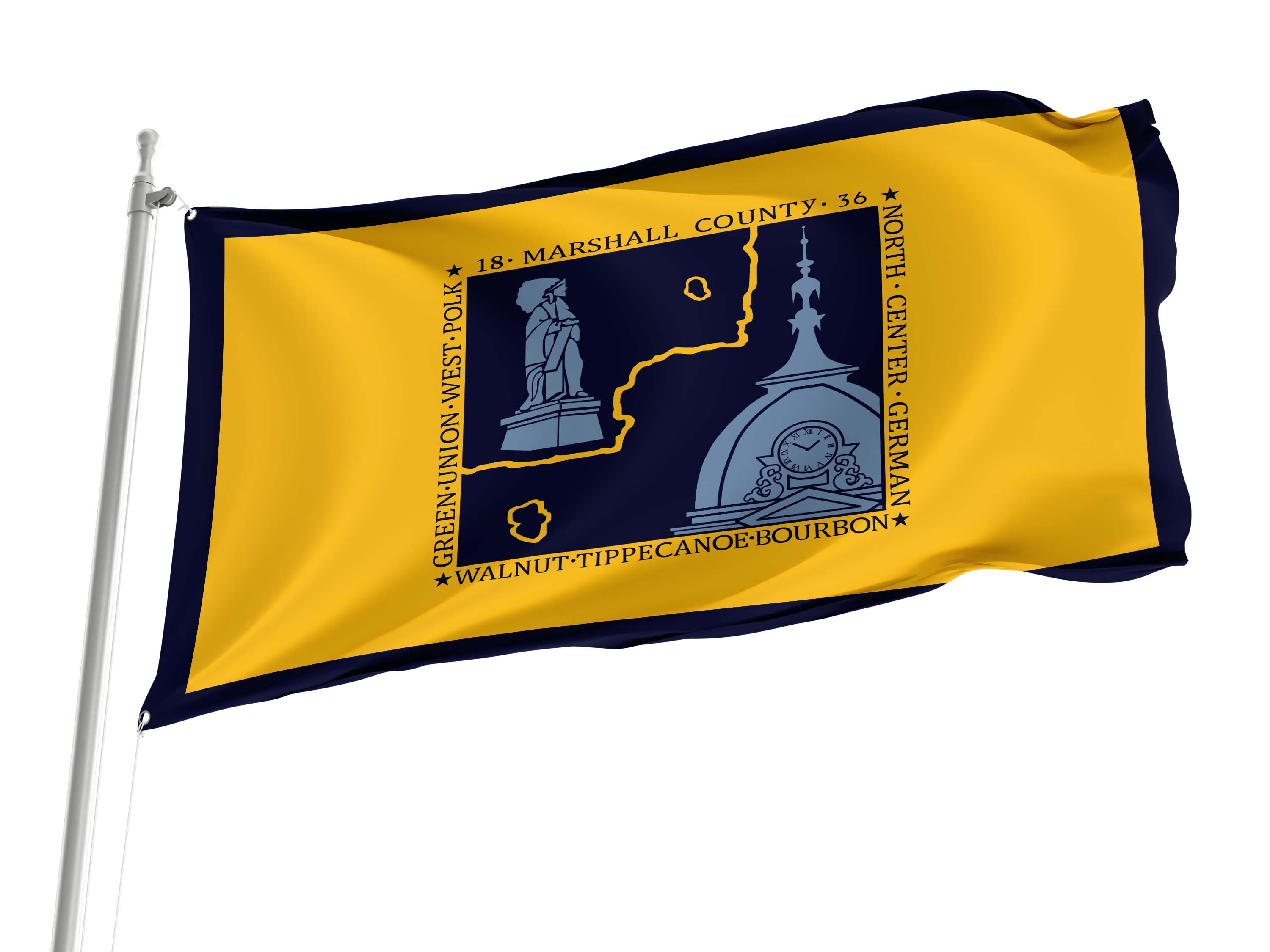 Marshall County Flag for Indoor & Outdoor Use
