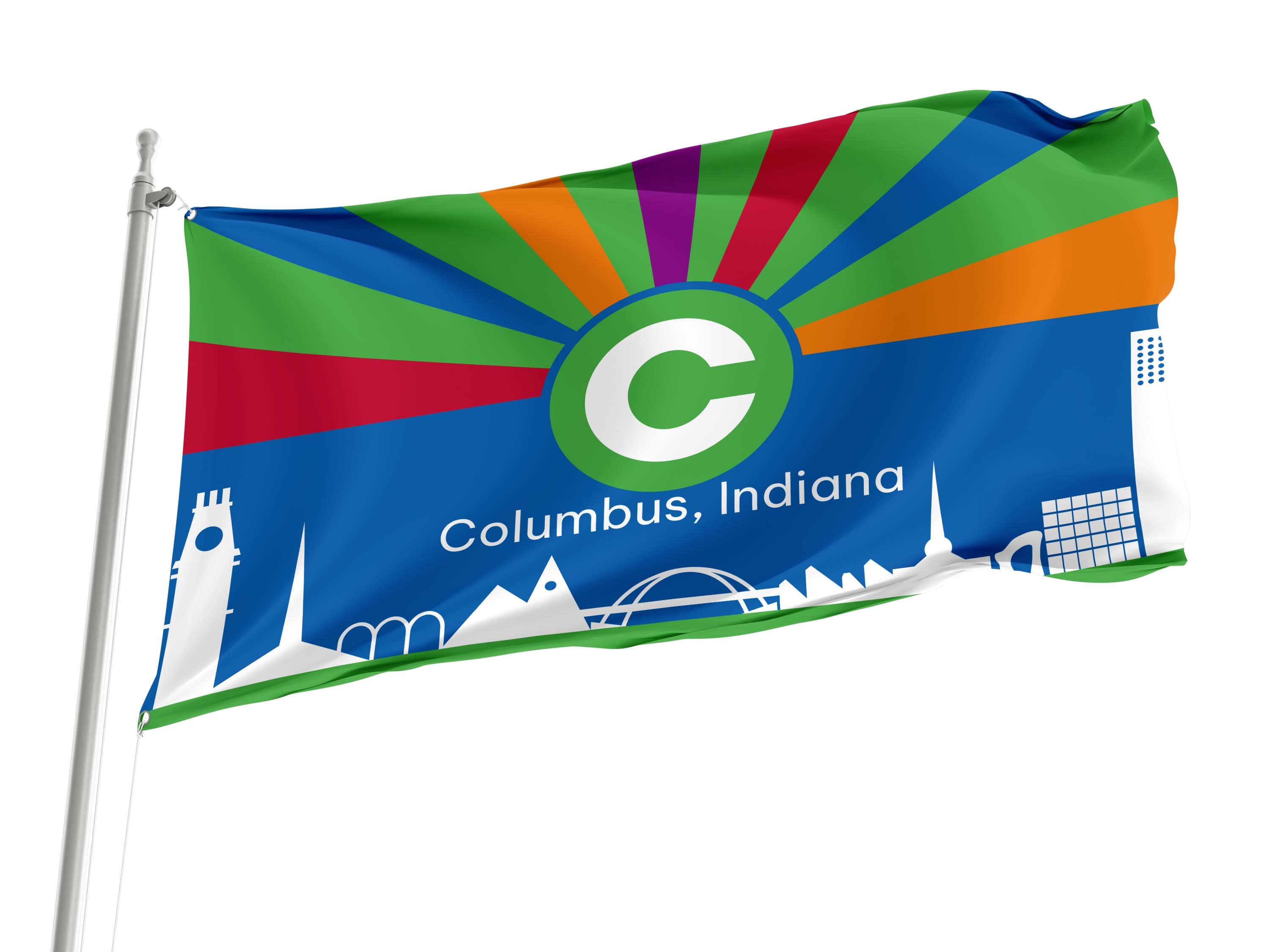 Columbus, Indiana Flag for Indoor & Outdoor Use