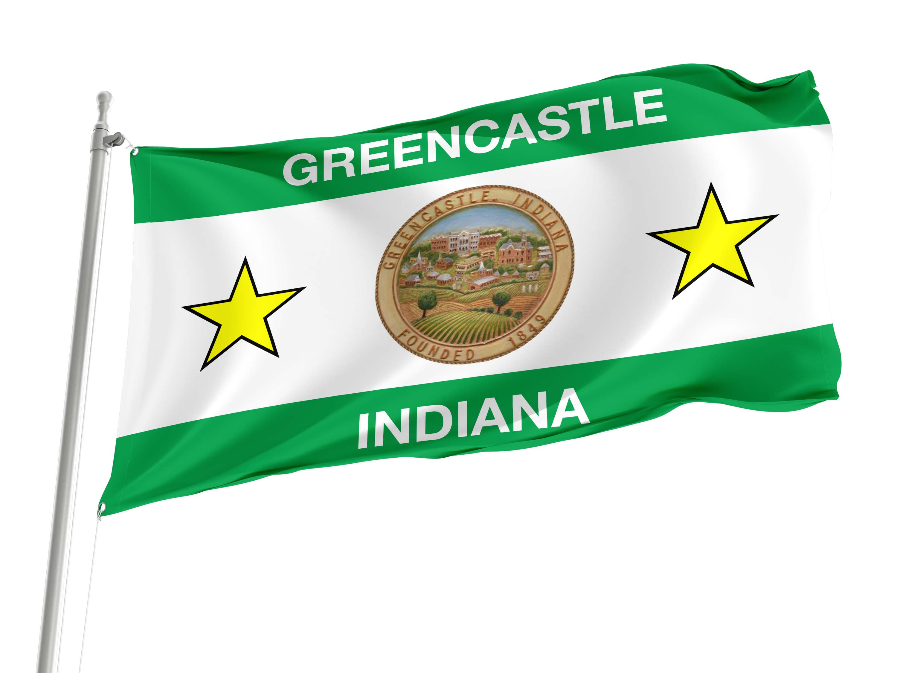 Greencastle, Indiana Flag for Indoor & Outdoor Use