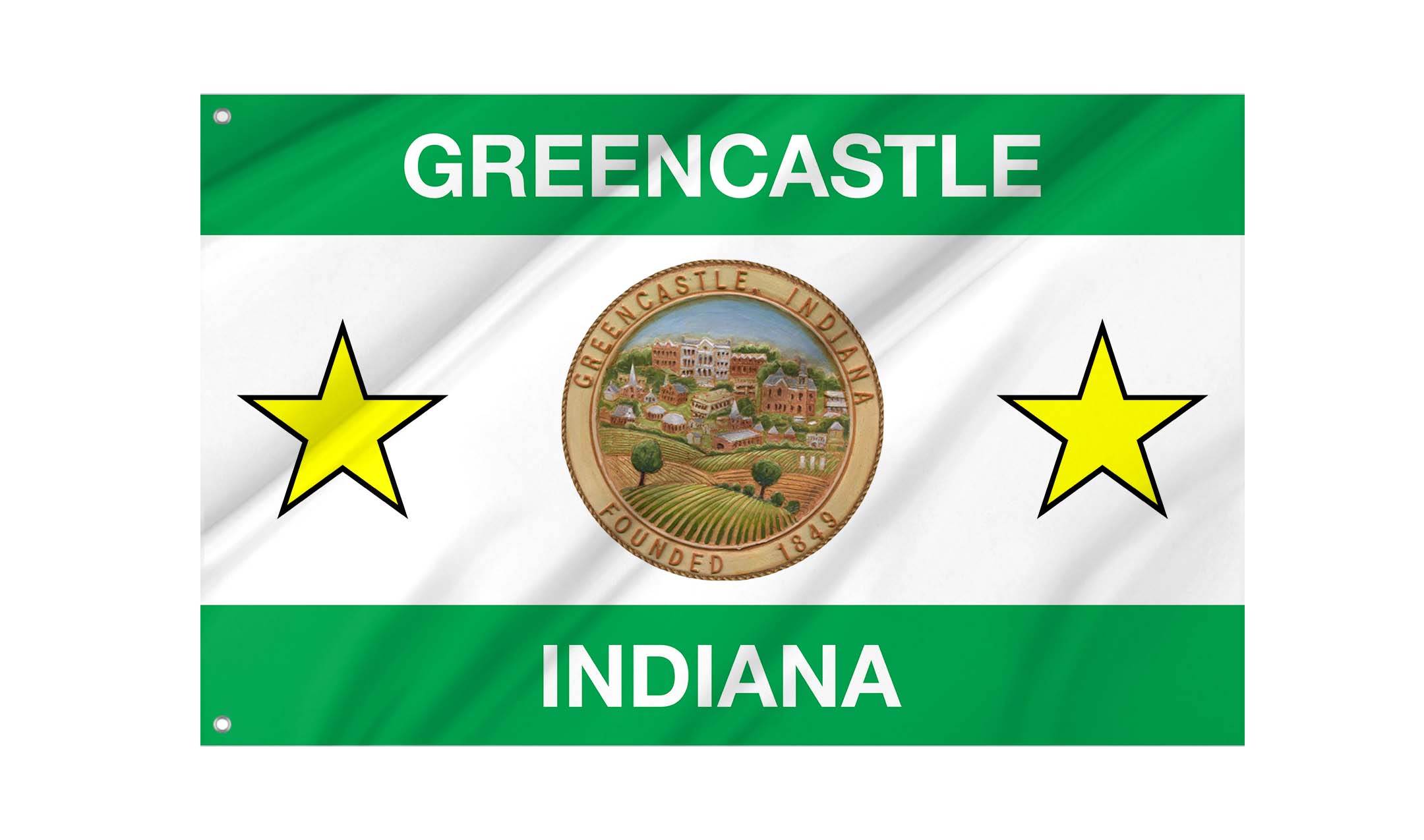 Greencastle, Indiana Flag for Indoor & Outdoor Use