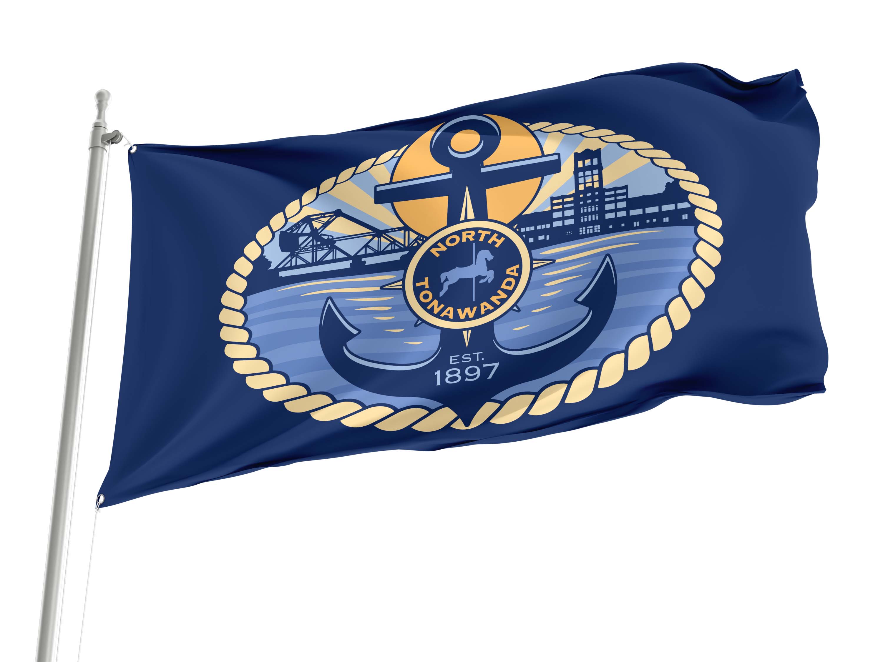 North Tonawanda, New York Flag for Indoor & Outdoor Use
