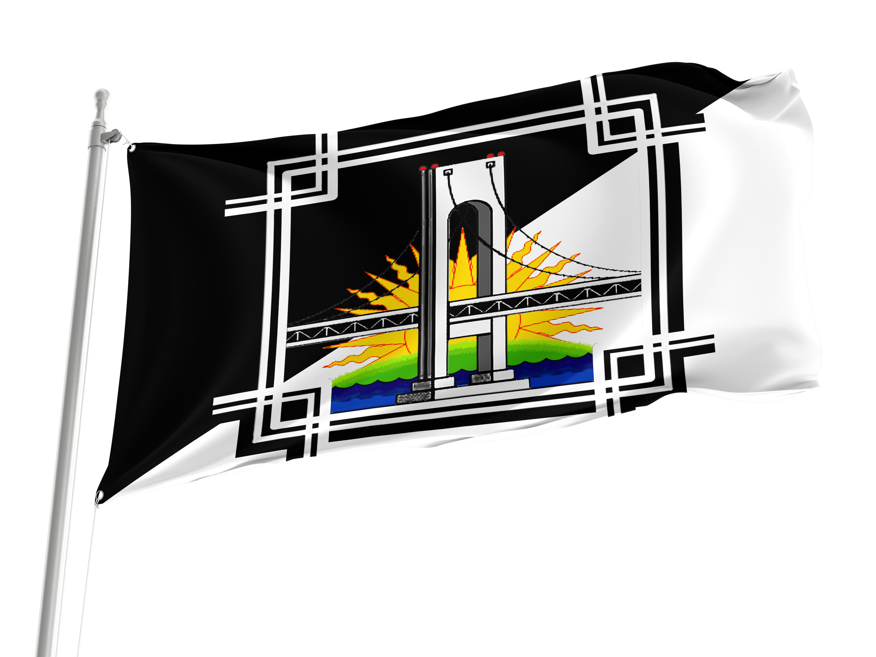 Sunset Park Flag for Indoor & Outdoor Use