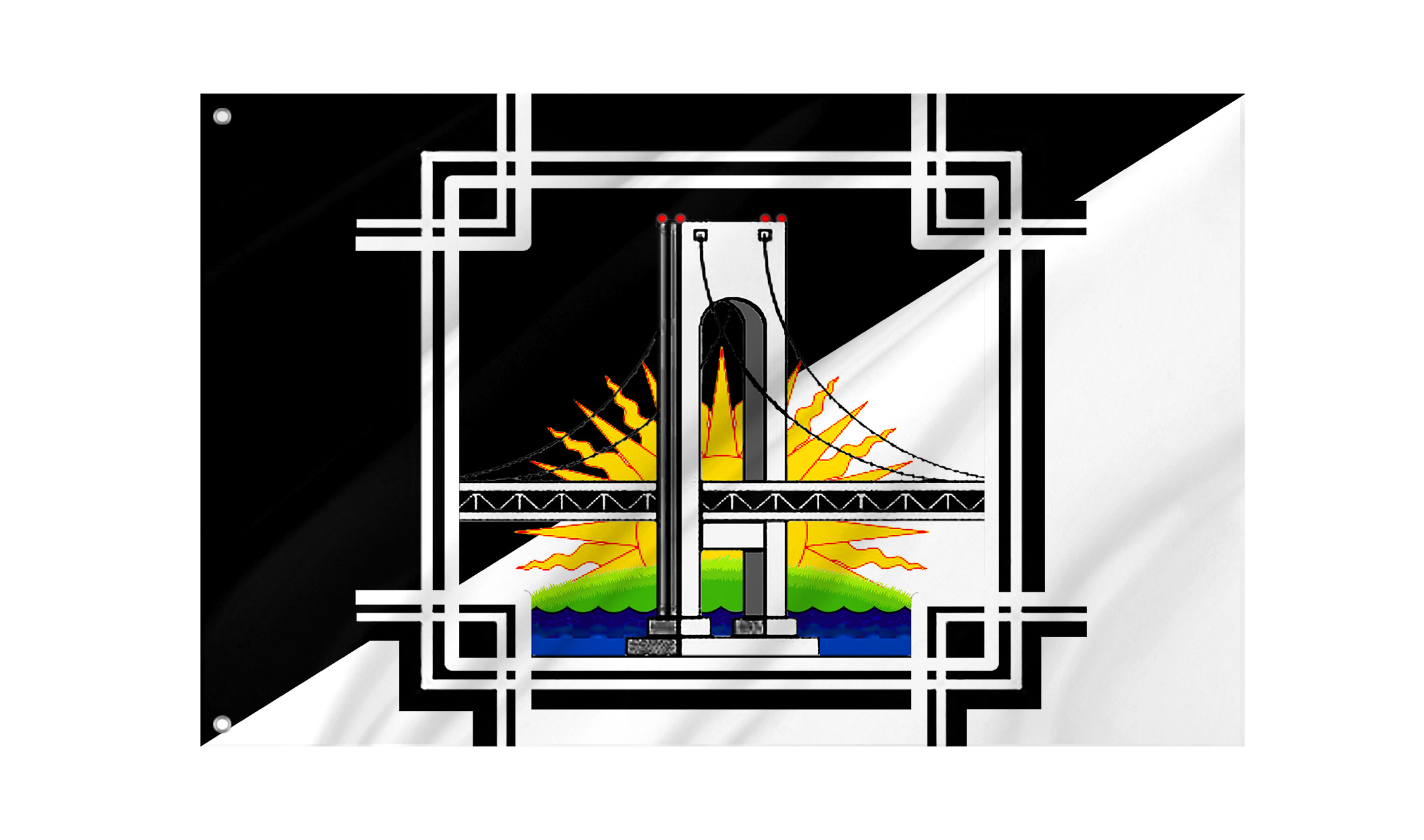 Sunset Park Flag for Indoor & Outdoor Use