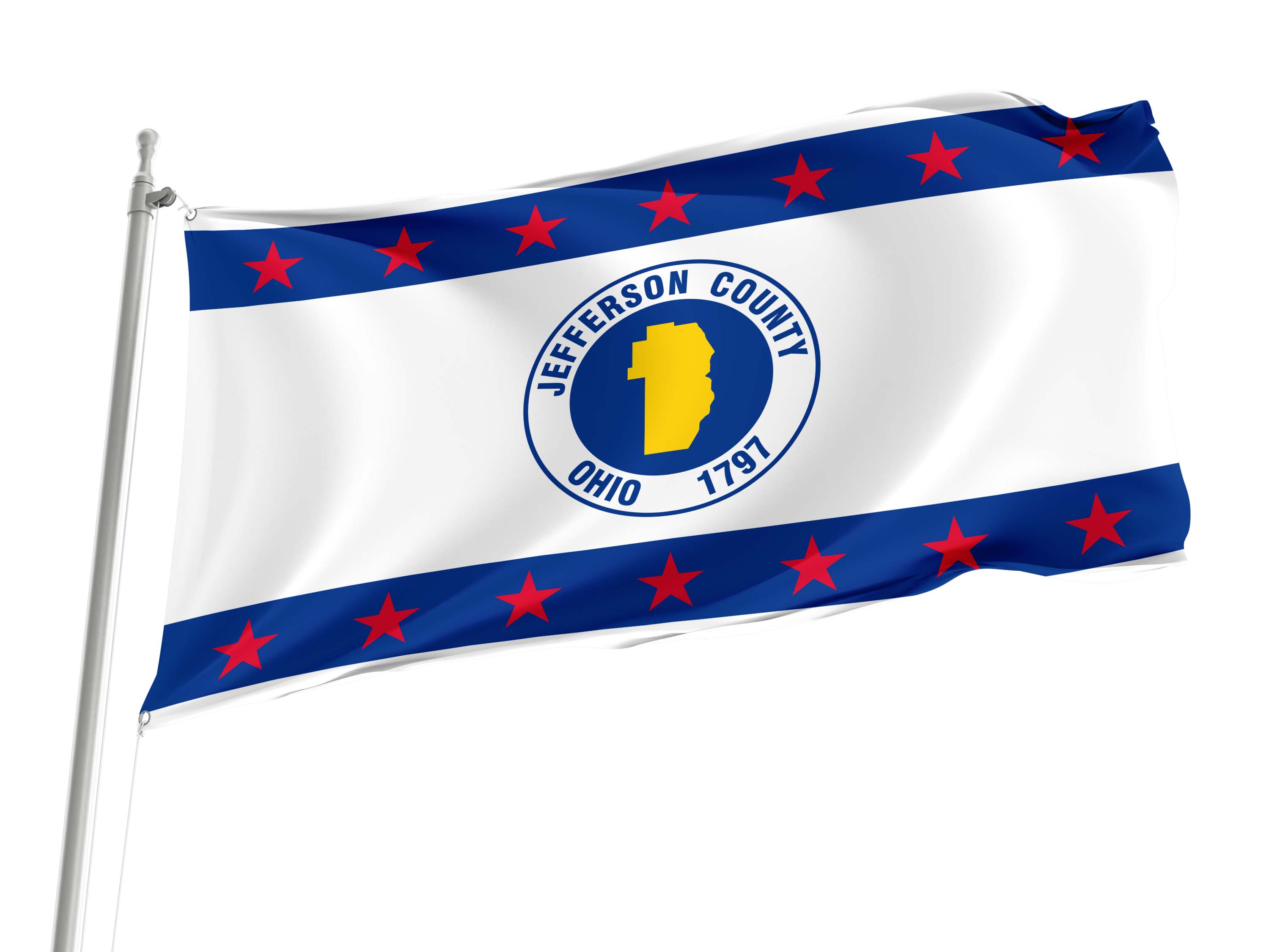 Jefferson County, Ohio Flag for Indoor & Outdoor Use