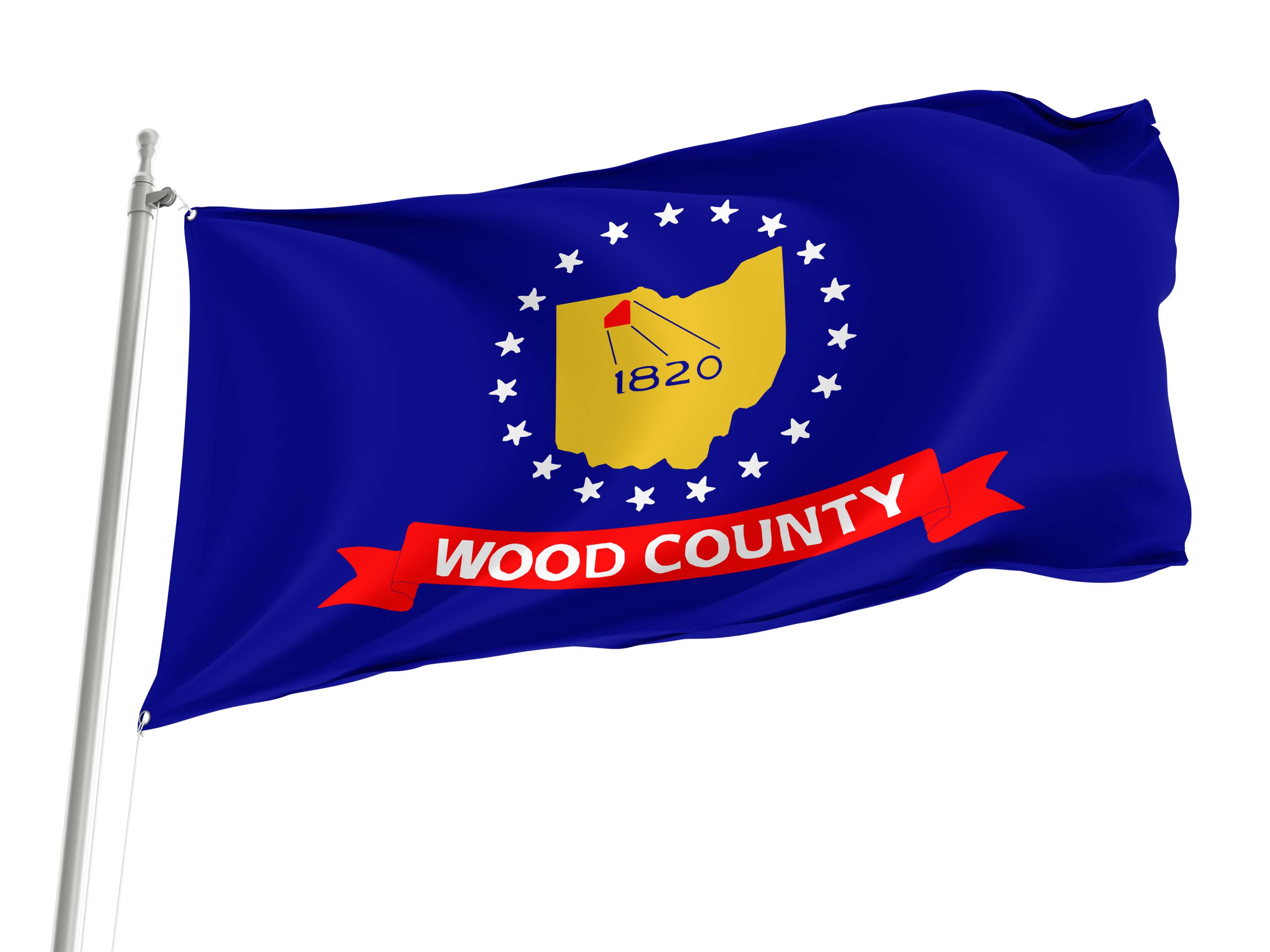 Wood County, Ohio Flag for Indoor & Outdoor Use