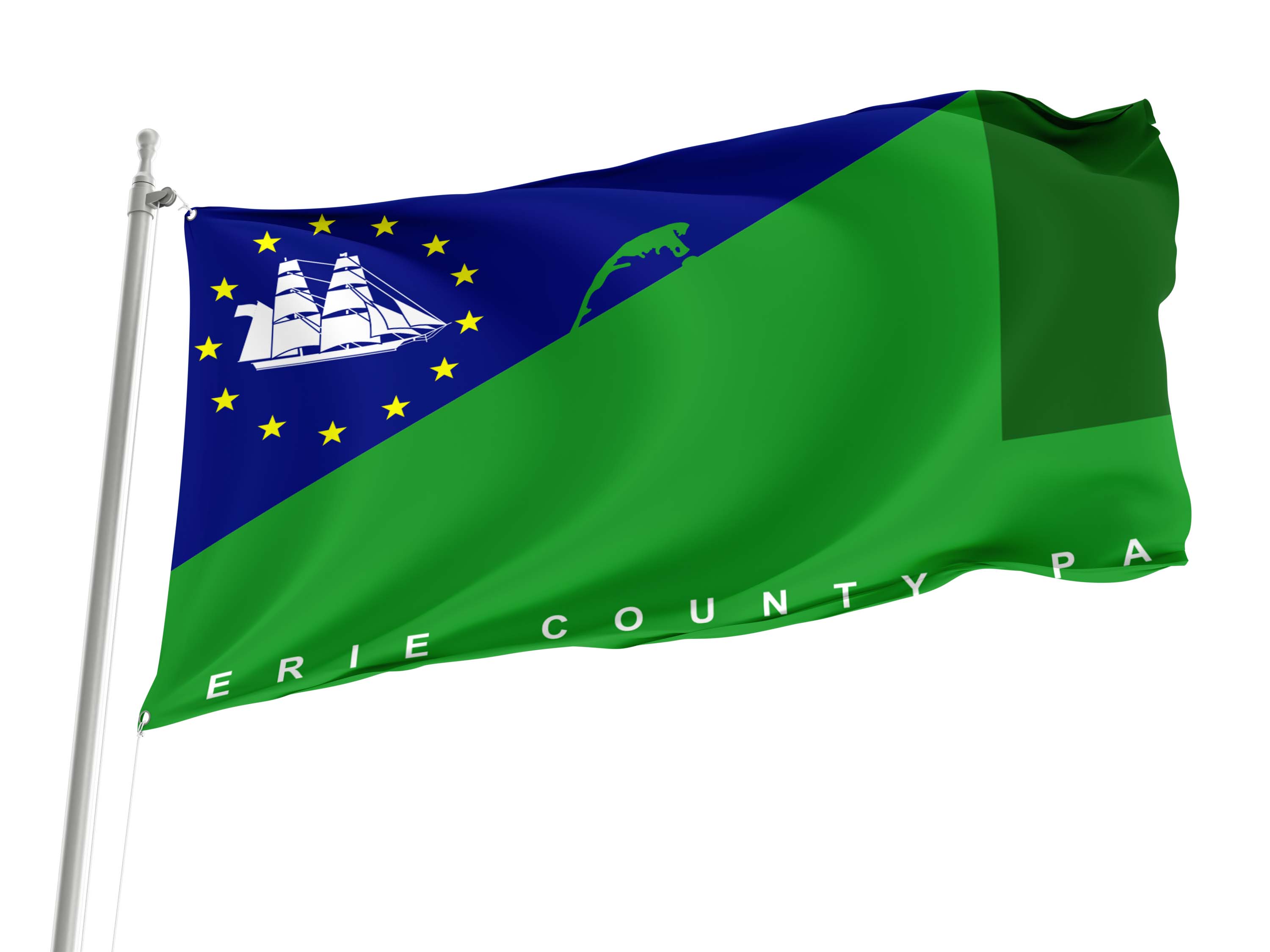 Erie County, Pennsylvania Flag for Indoor & Outdoor Use
