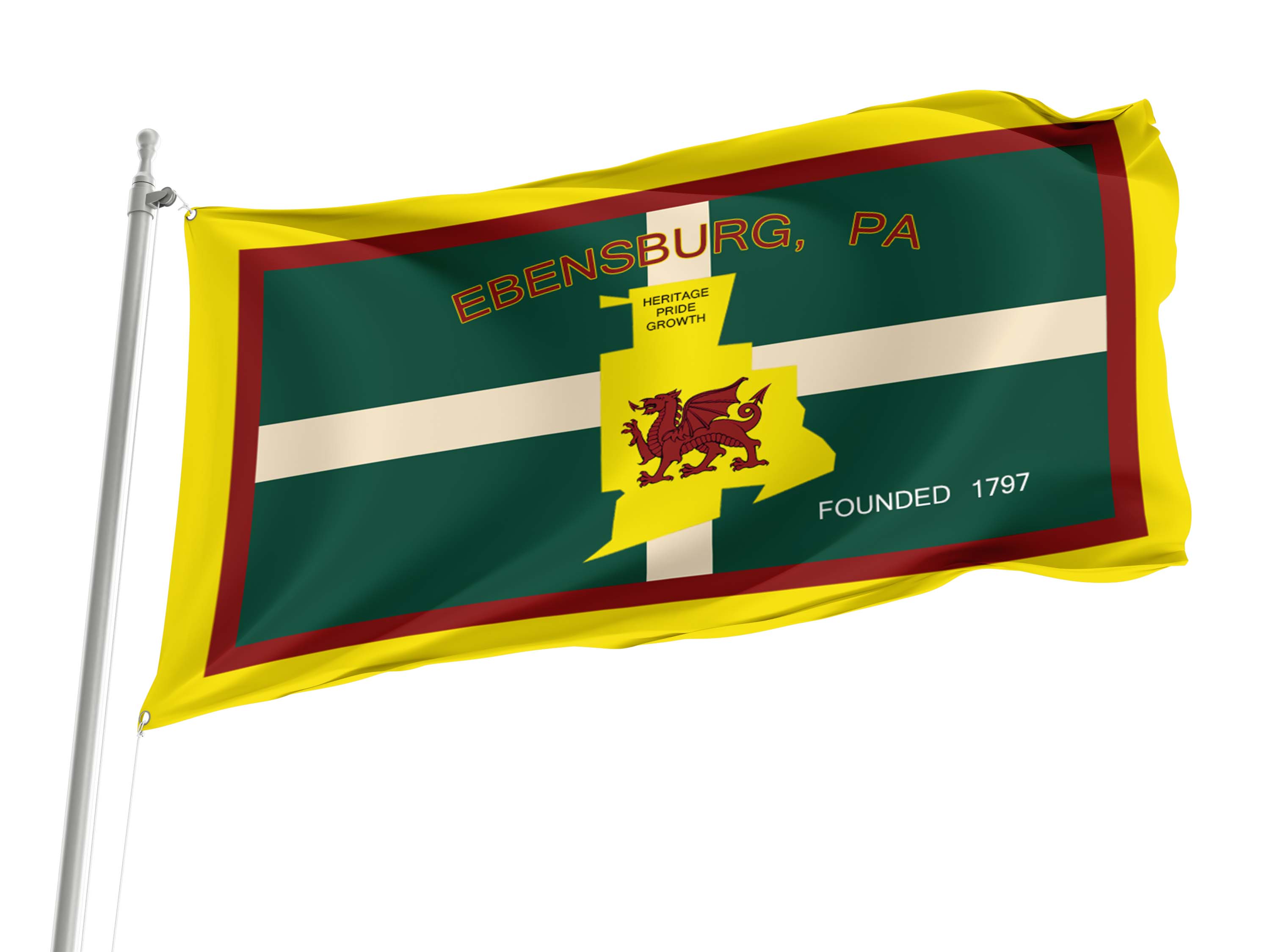 Ebensburg, Pennsylvania Flag for Indoor & Outdoor Use