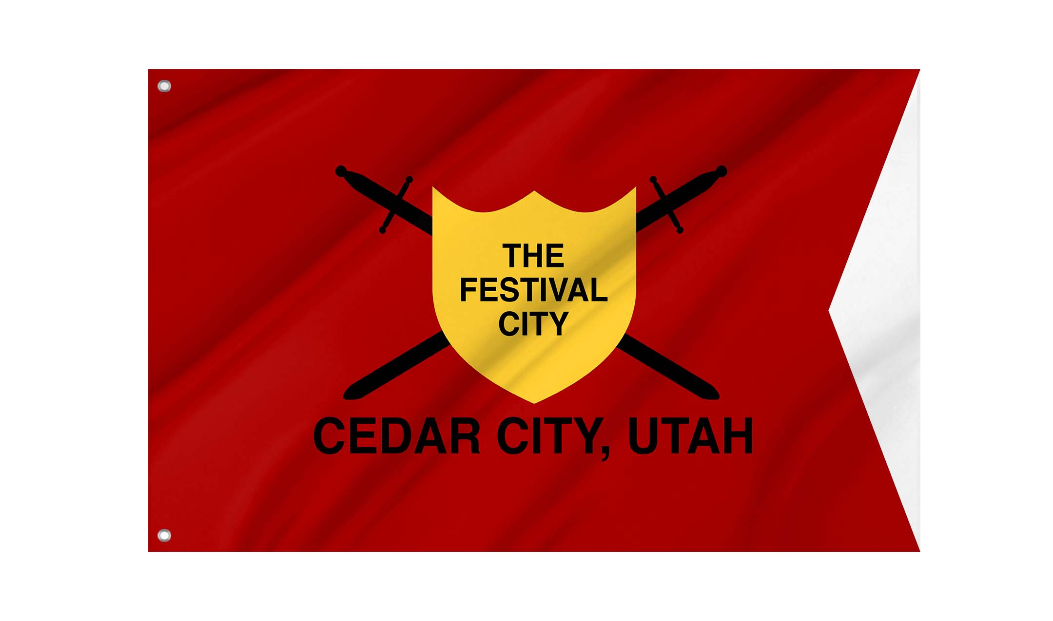 Cedar City 2010-2023, Utah Flag for Indoor & Outdoor Use