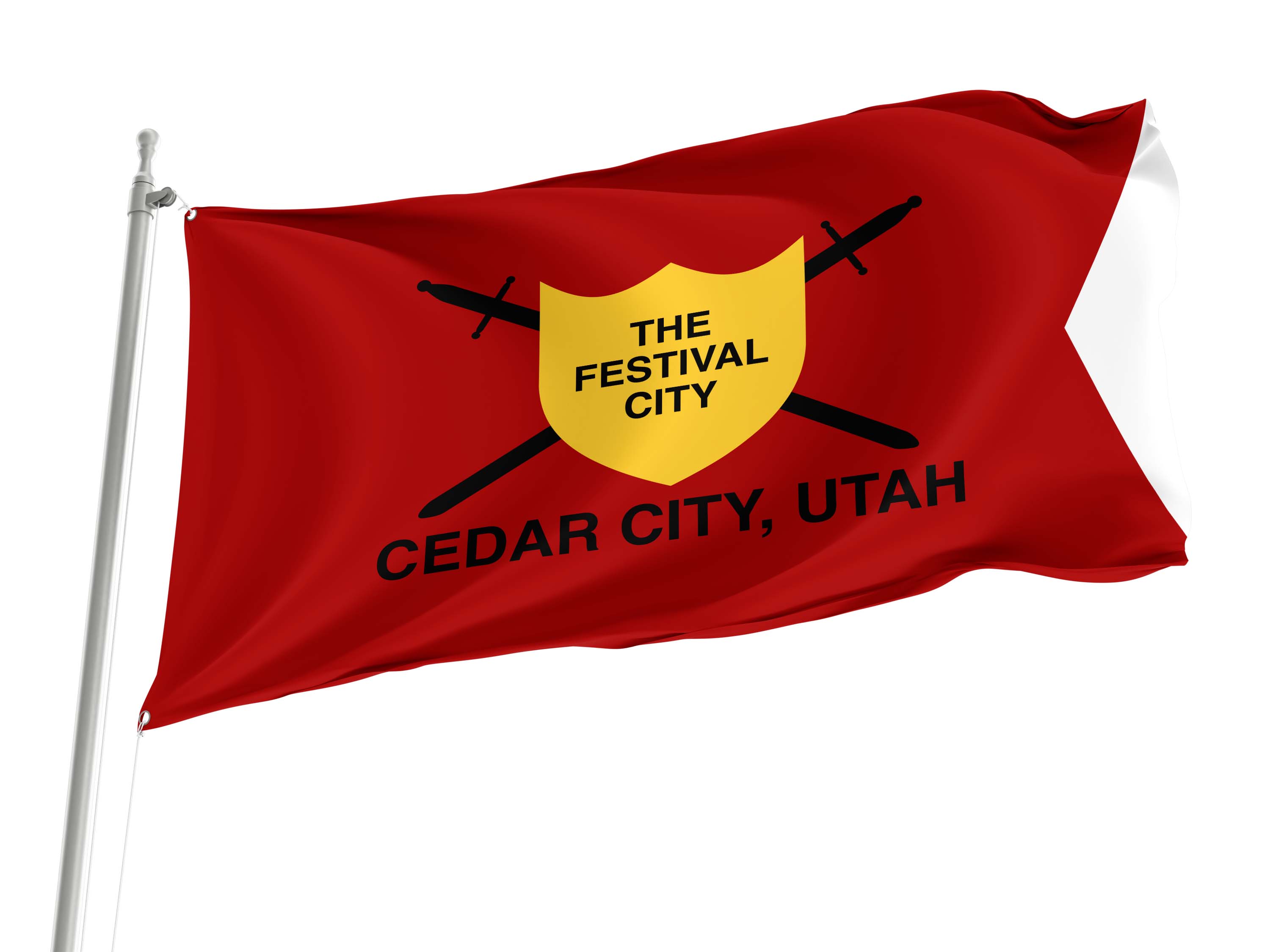 Cedar City 2010-2023, Utah Flag for Indoor & Outdoor Use