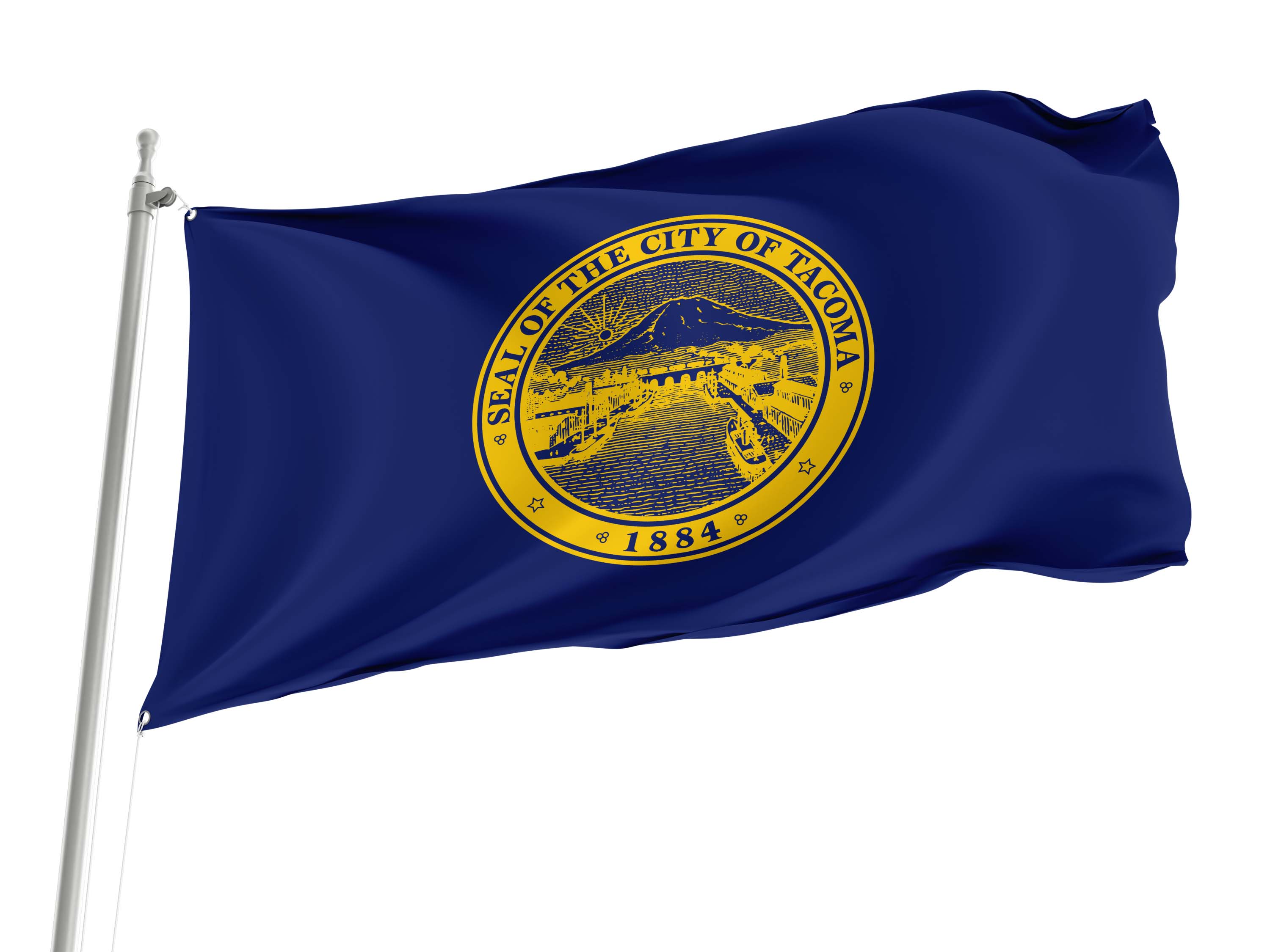 Tacoma, Washington  Flag for Indoor & Outdoor Use