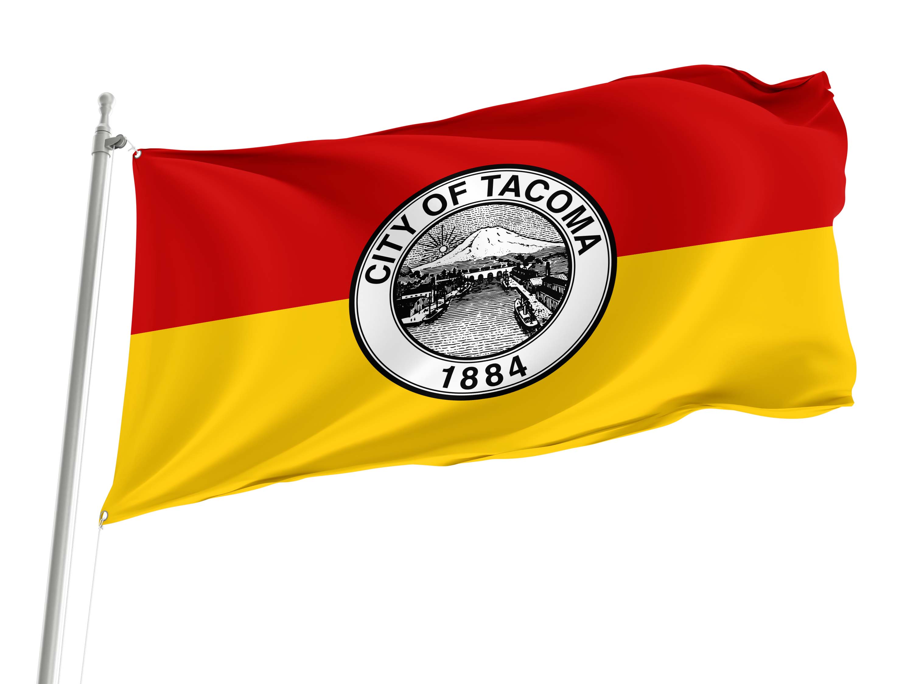 Tacoma 1931-1972, Washington Flag for Indoor & Outdoor Use