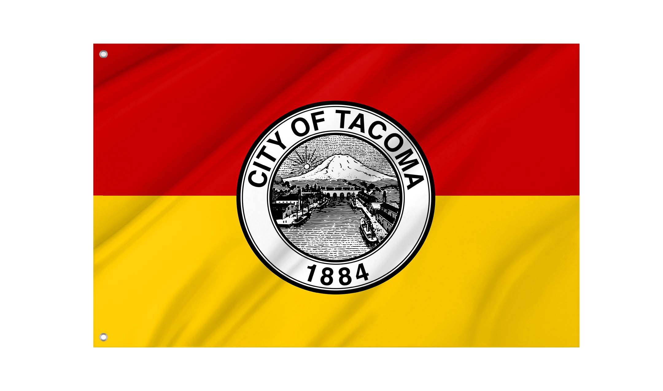 Tacoma 1931-1972, Washington Flag for Indoor & Outdoor Use