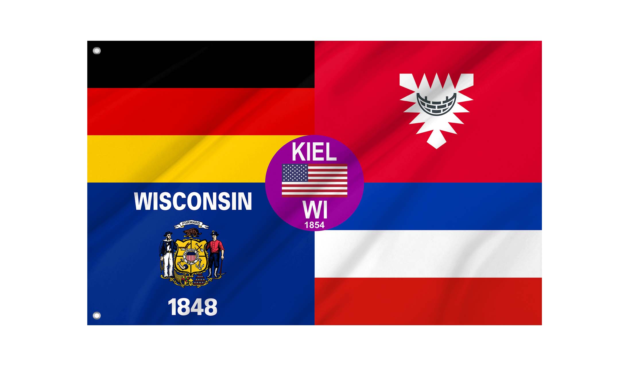 Kiel, Wisconsin Flag for Indoor & Outdoor Use