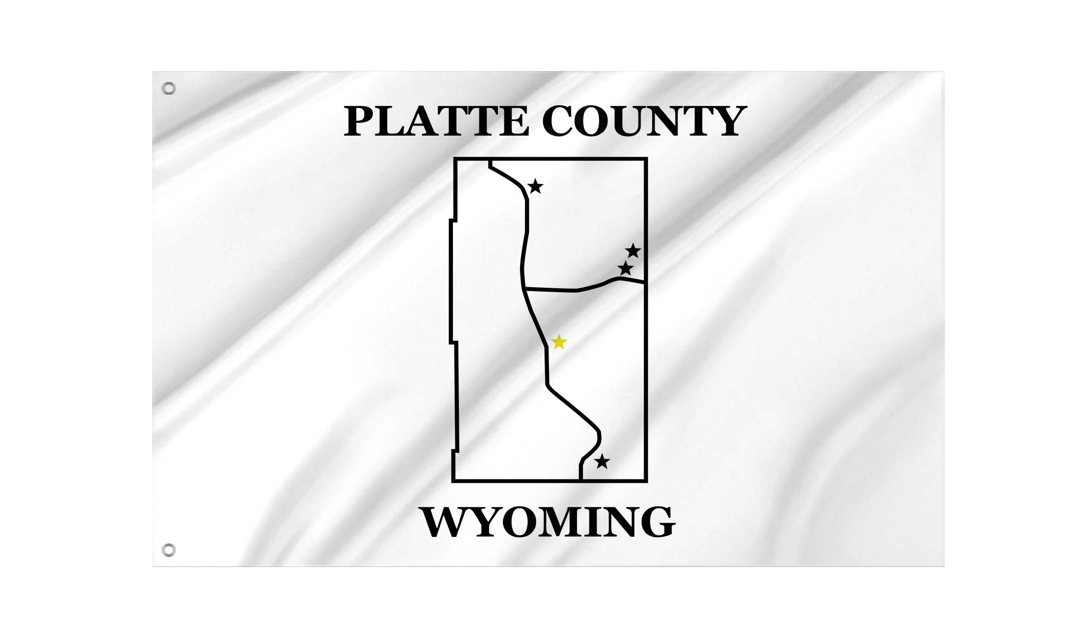 Platte County, Wyoming Flag for Indoor & Outdoor Use