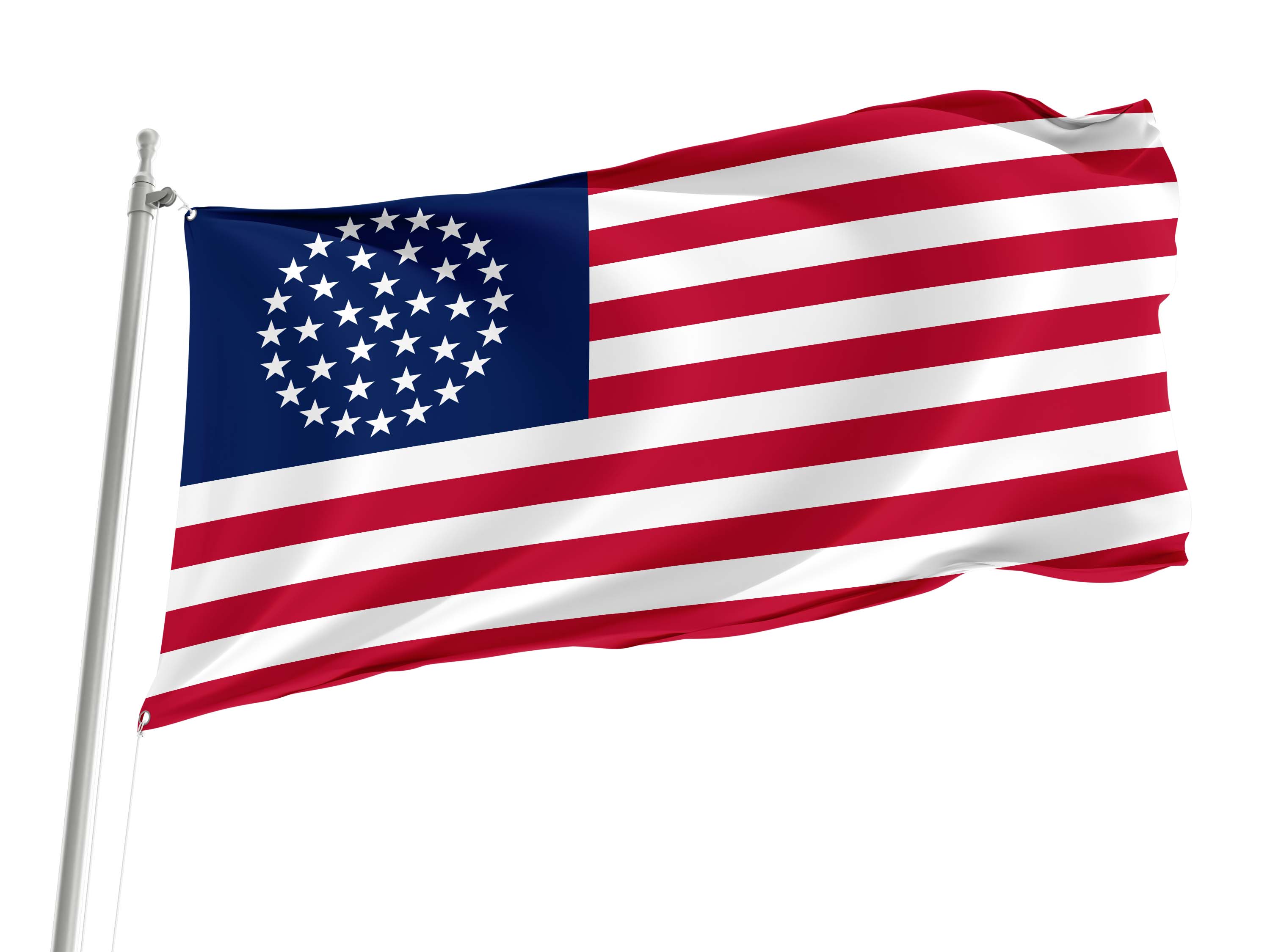 Wagon Wheel (1865-1867) Flag for Indoor & Outdoor Use
