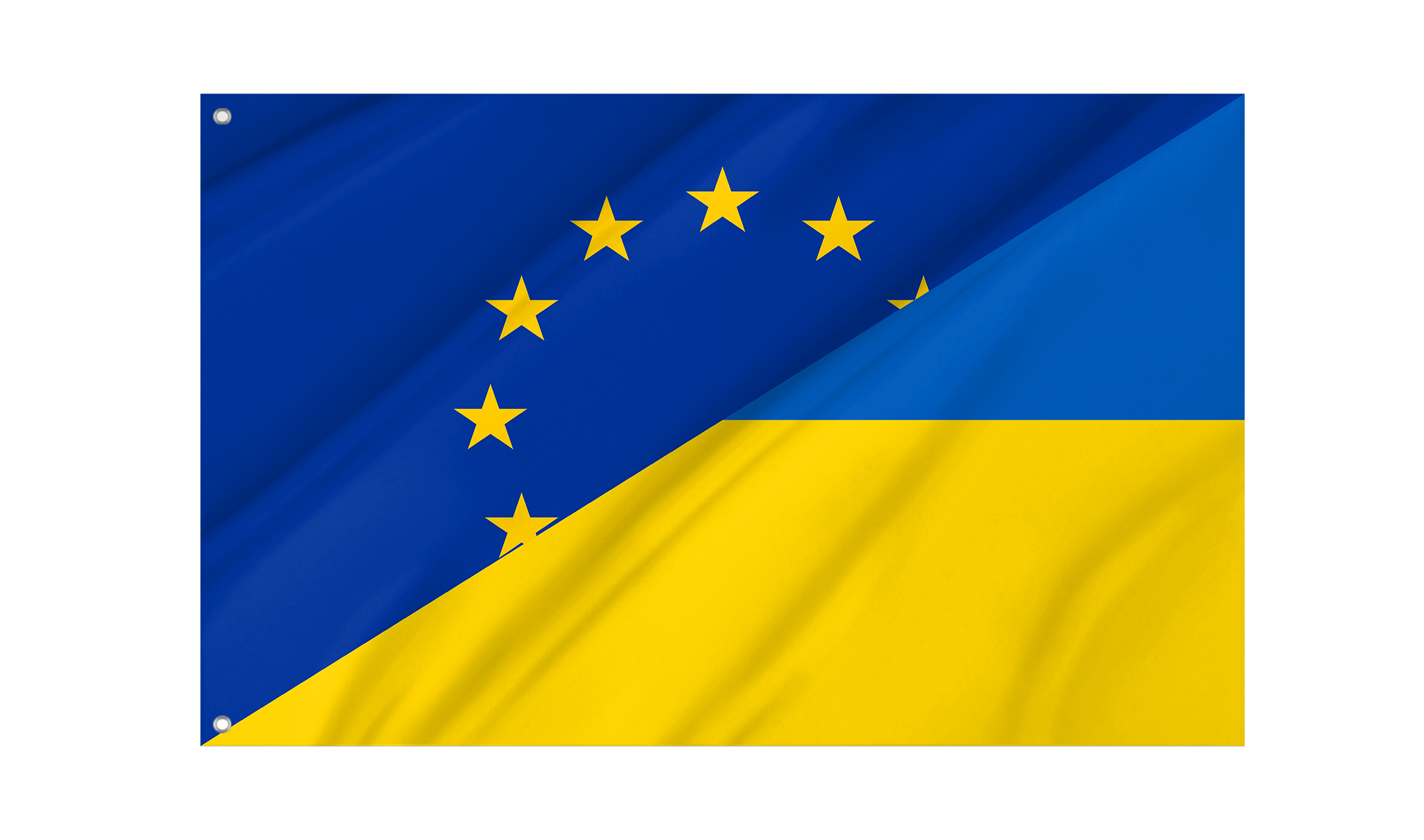 Europe and Ukraine Friendship Flag for Indoor & Outdoor Use