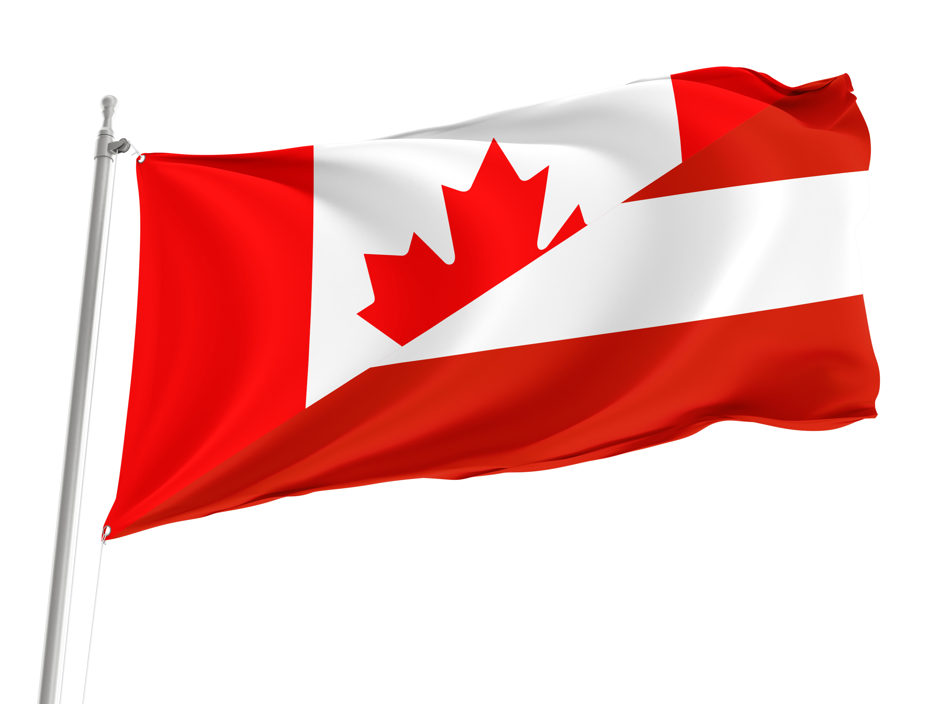 Canada and Austria Friendship Flag for Indoor & Outdoor Use
