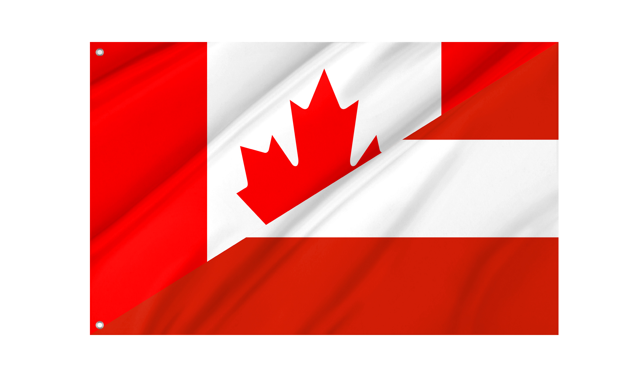 Canada and Austria Friendship Flag for Indoor & Outdoor Use