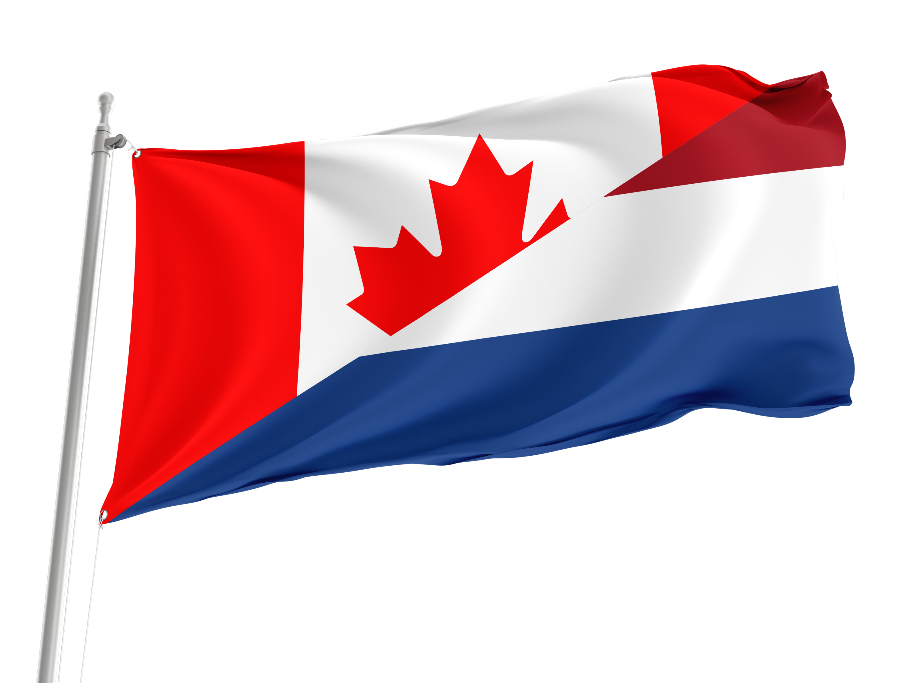 Canada and Netherlands Friendship Flag for Indoor & Outdoor Use