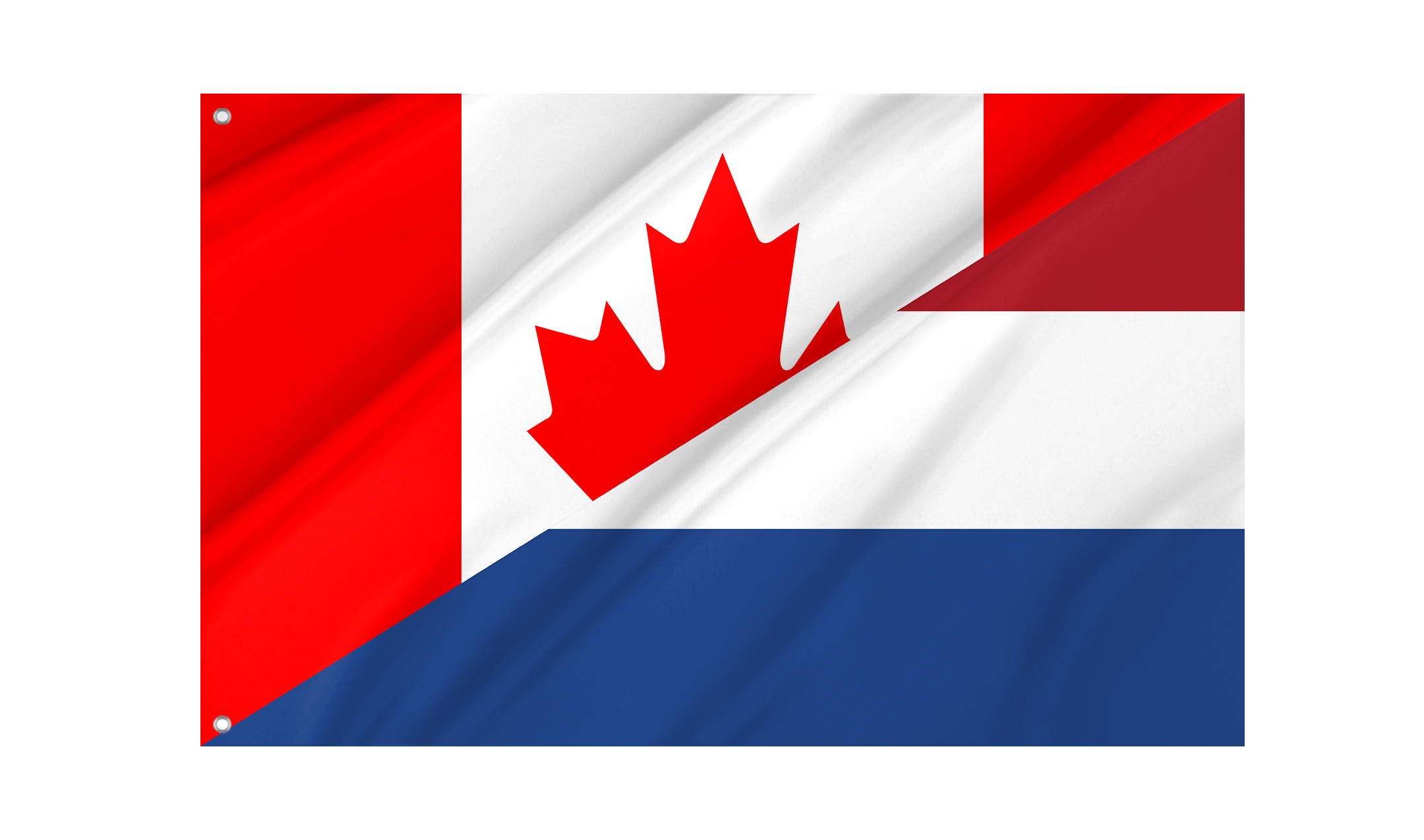 Canada and Netherlands Friendship Flag for Indoor & Outdoor Use