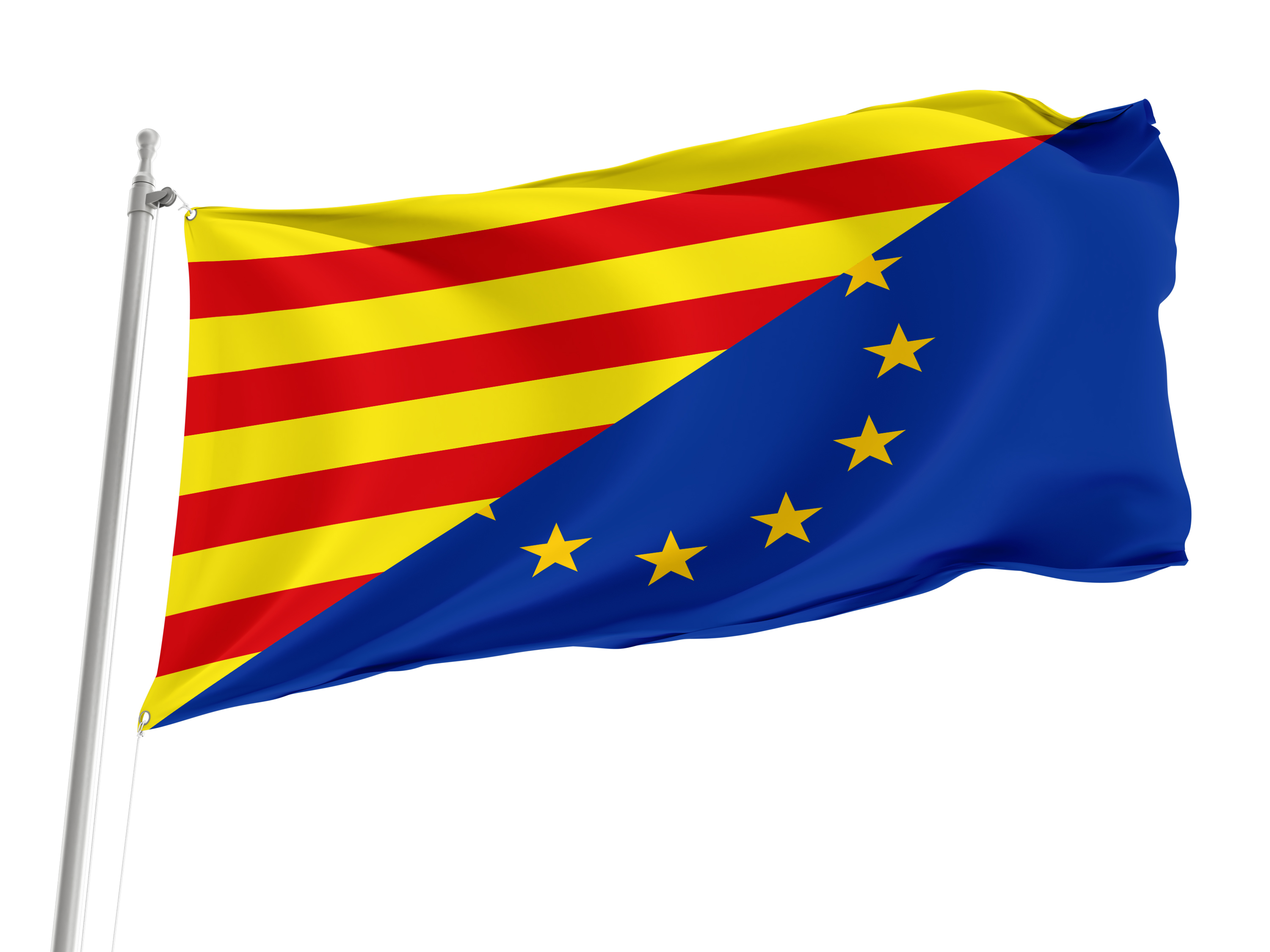 Catalonia and Europe Friendship Flag for Indoor & Outdoor Use