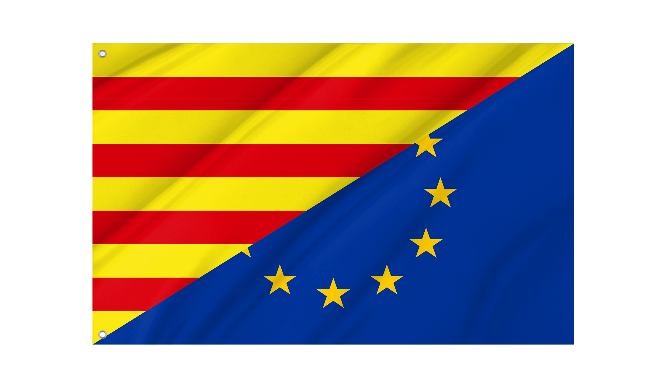 Catalonia and Europe Friendship Flag for Indoor & Outdoor Use