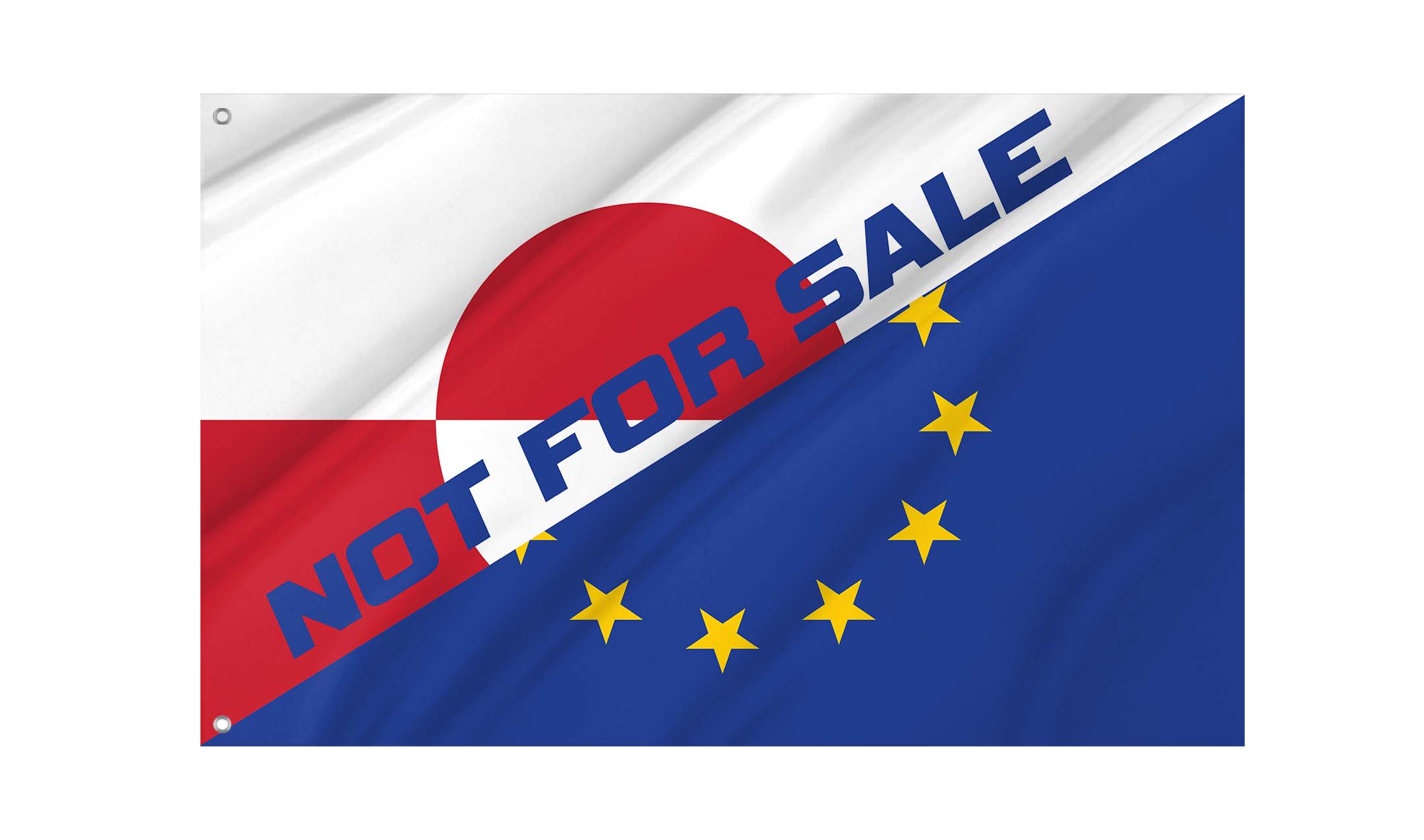 Greenland and European Union Friendship Flag NOT FOR SALE