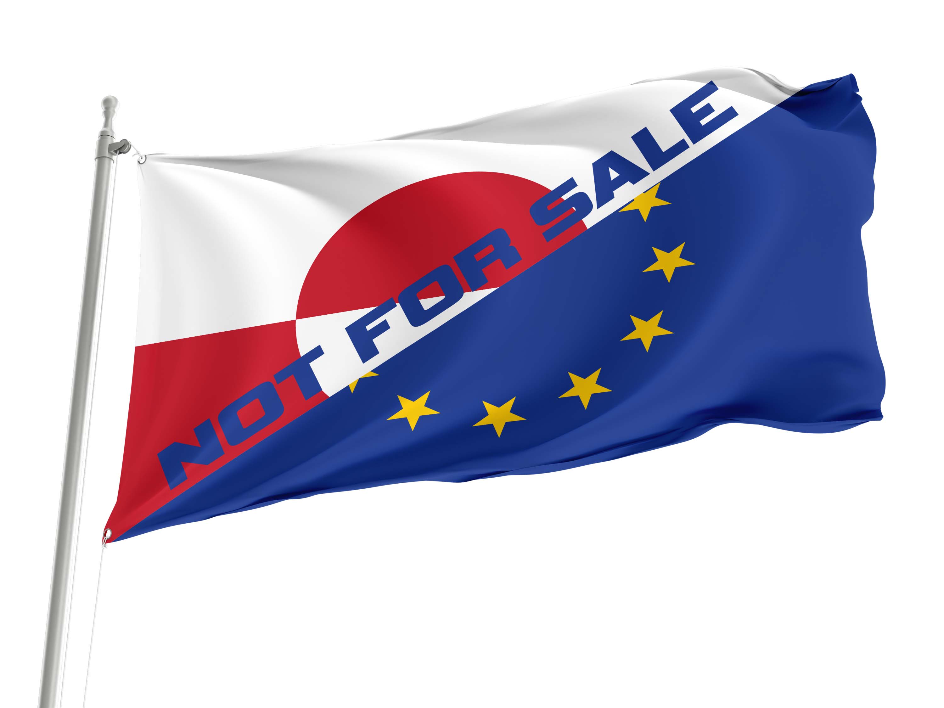 Greenland and European Union Friendship Flag NOT FOR SALE