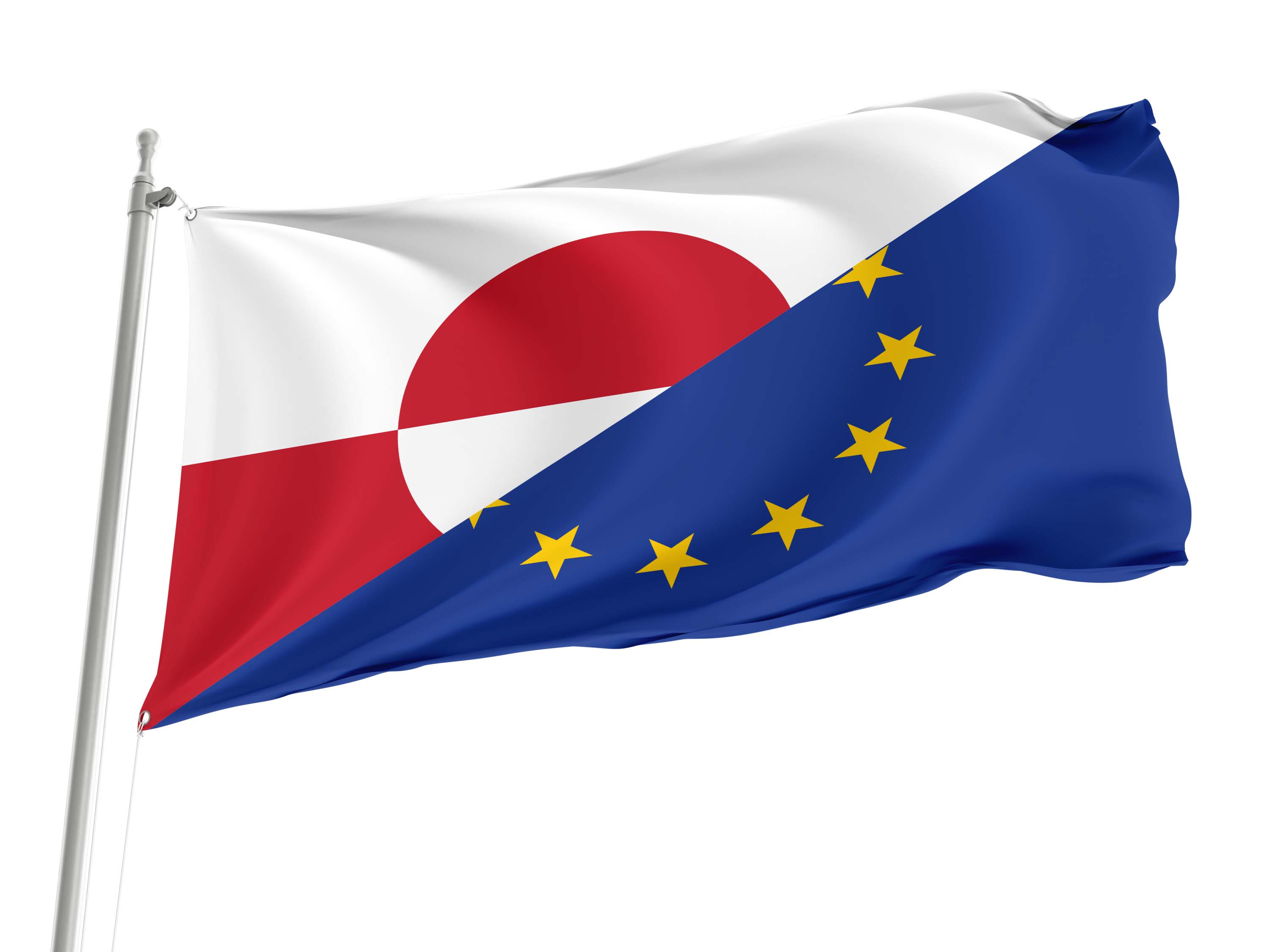 Greenland and European Union Friendship Flag