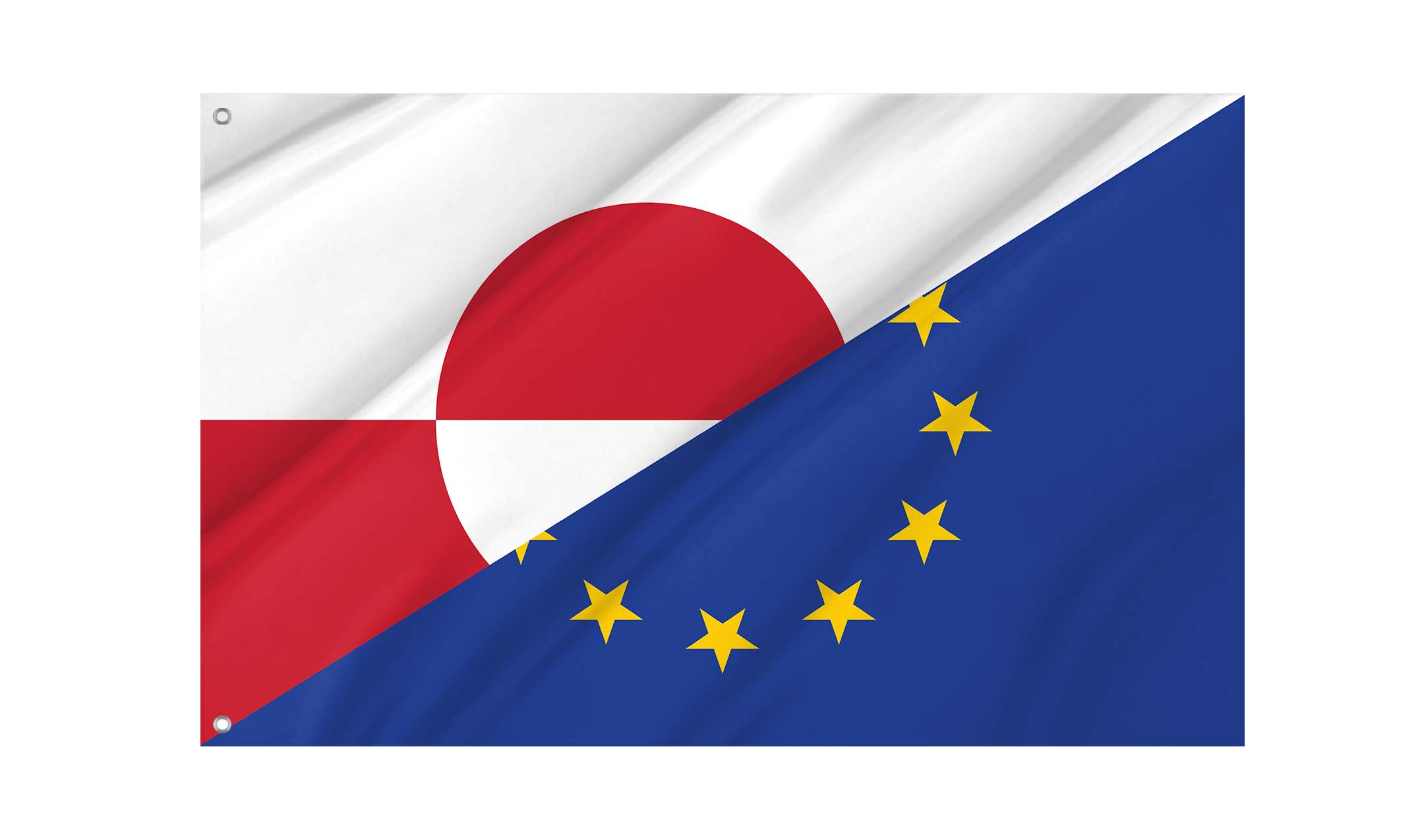 Greenland and European Union Friendship Flag