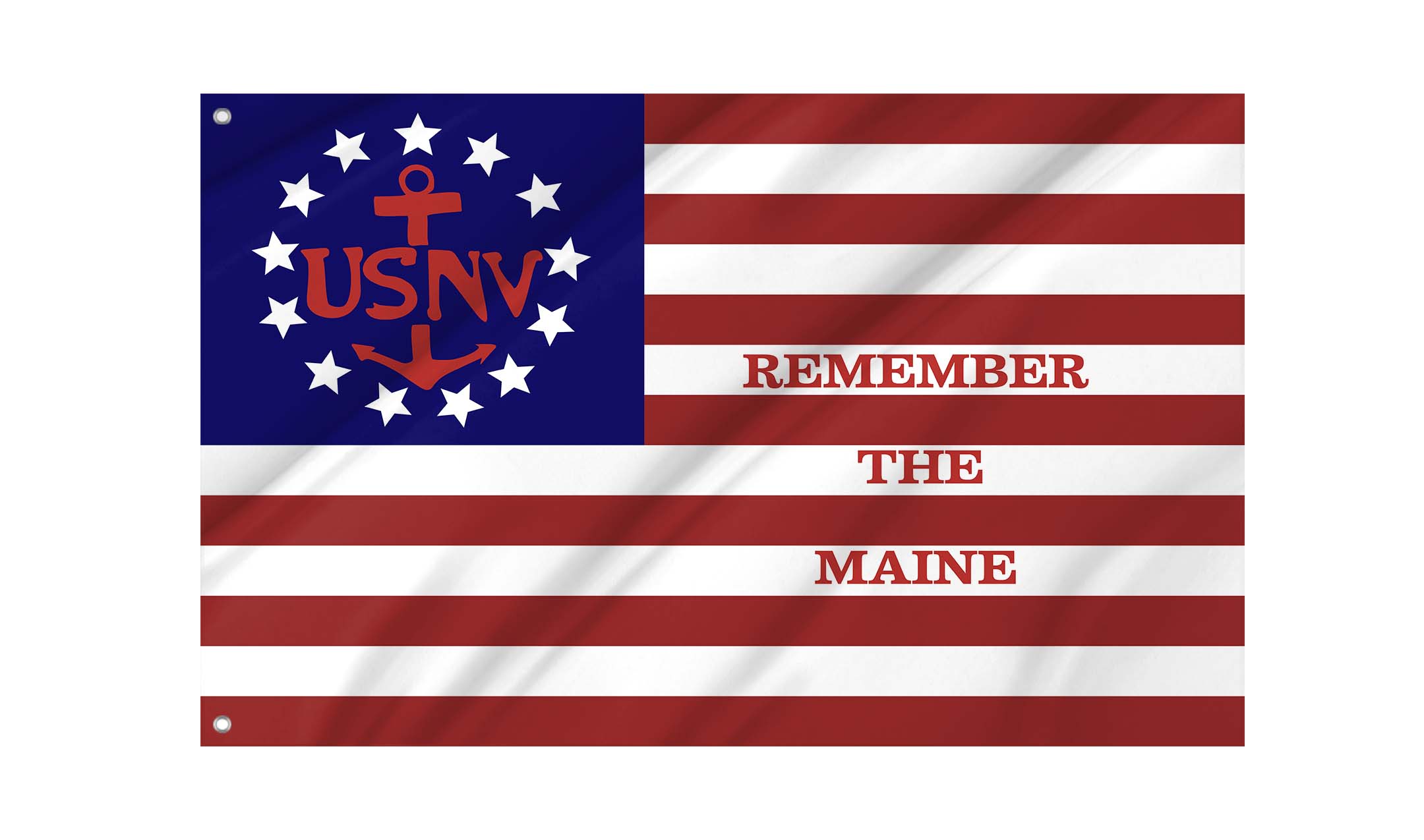 United States Navy 1898, REMEMBER THE MANIE Flag for Indoor & Outdoor Use