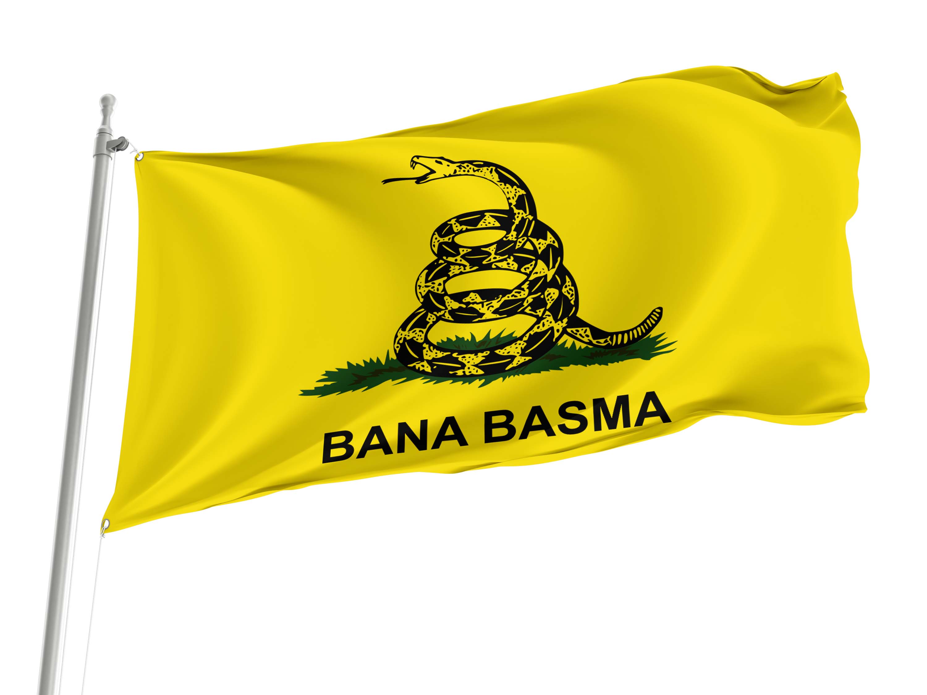 Bana Basma - Gadsden Flag for Indoor & Outdoor Use