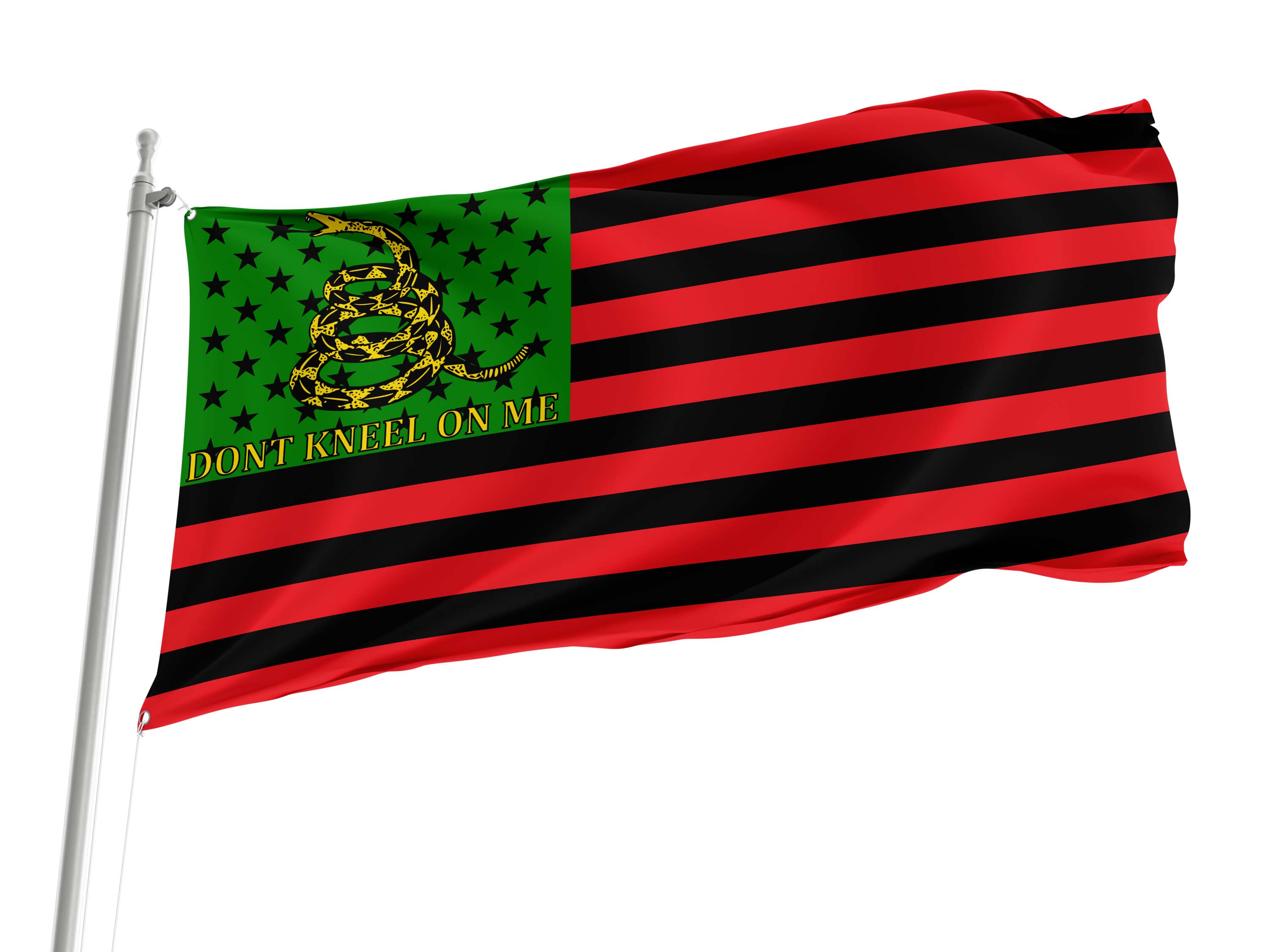 Death of George Floyd Protest Gadsden Flag for Indoor & Outdoor Use
