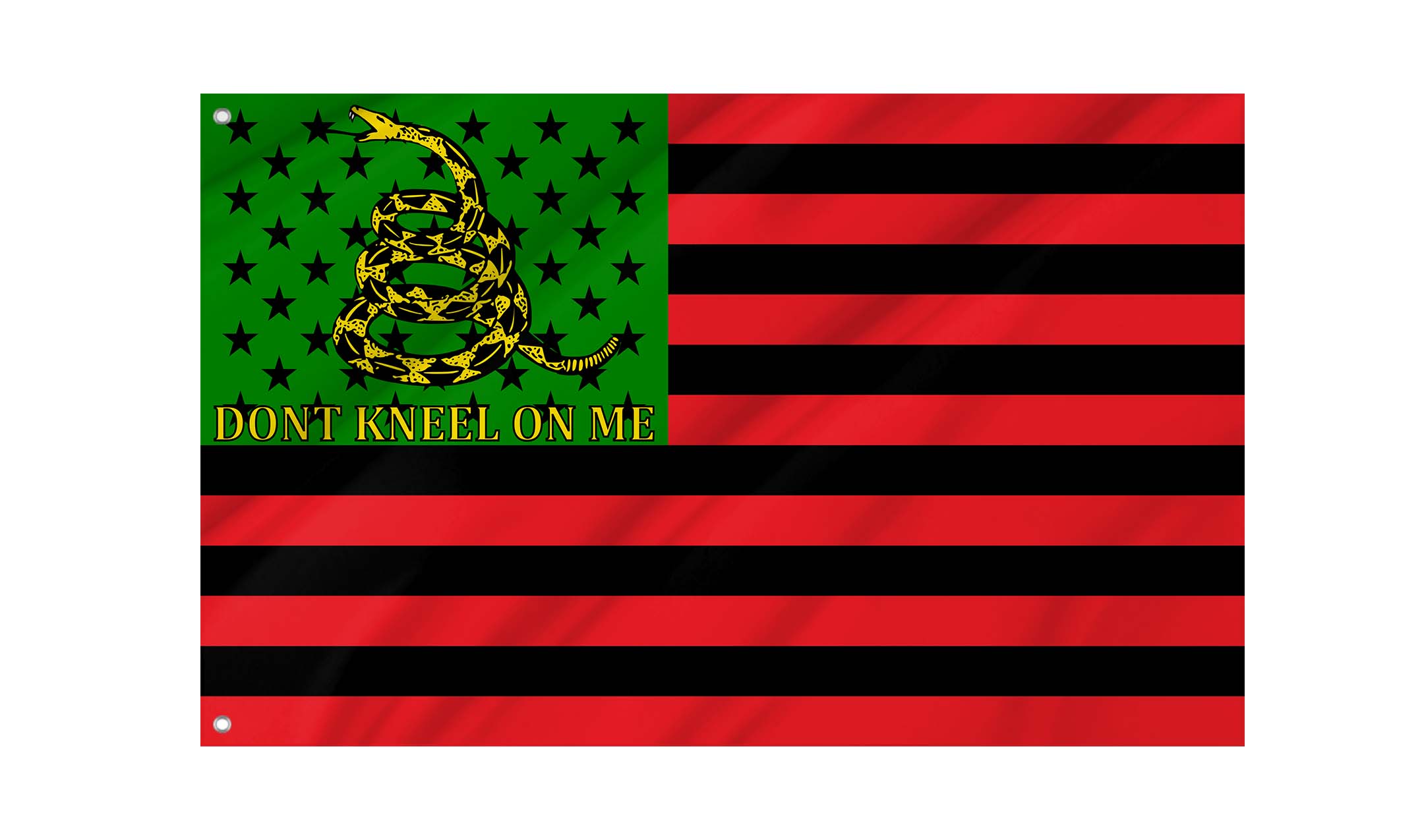 Death of George Floyd Protest Gadsden Flag for Indoor & Outdoor Use