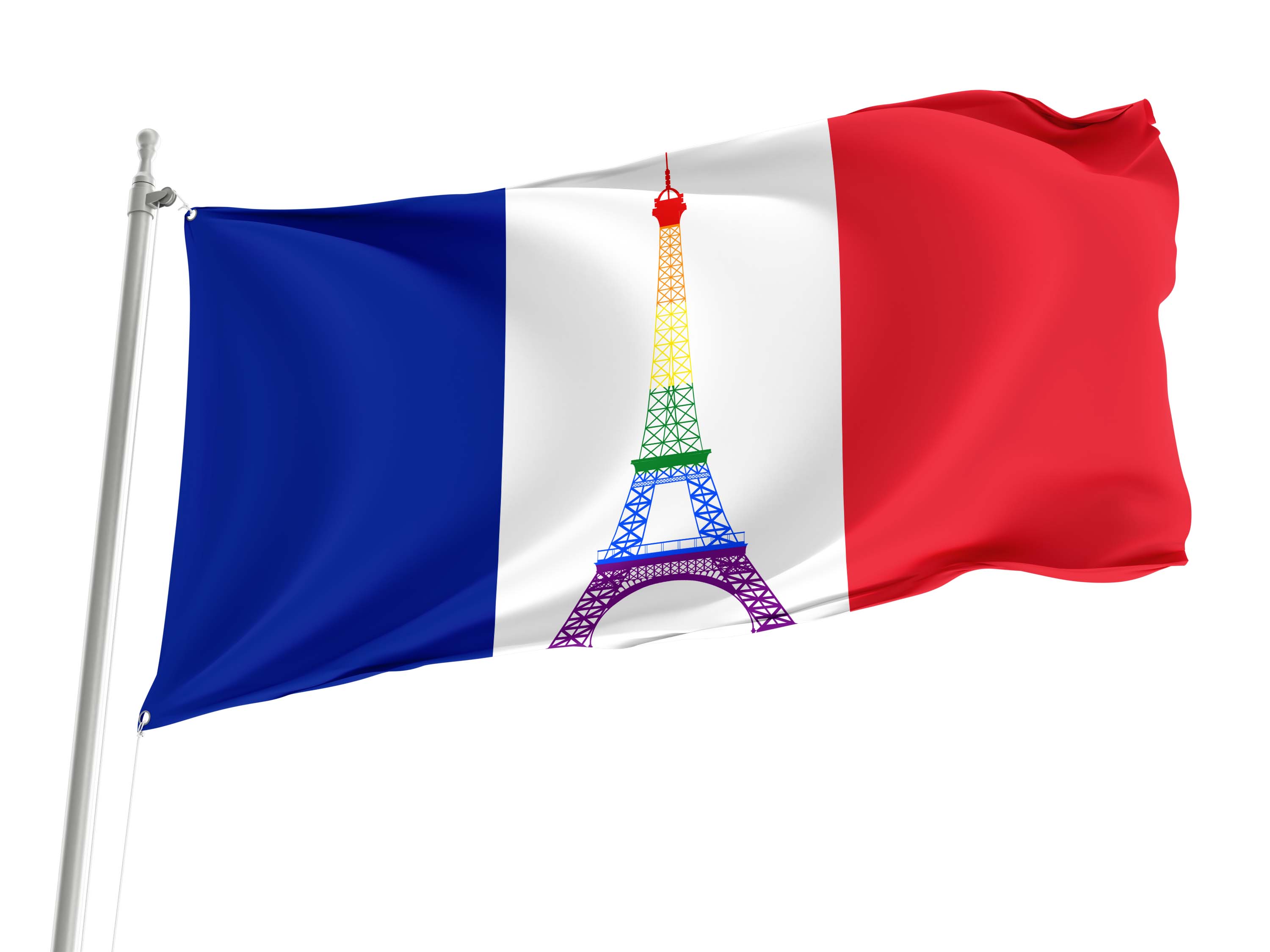 France GAY Flag for Indoor & Outdoor Use