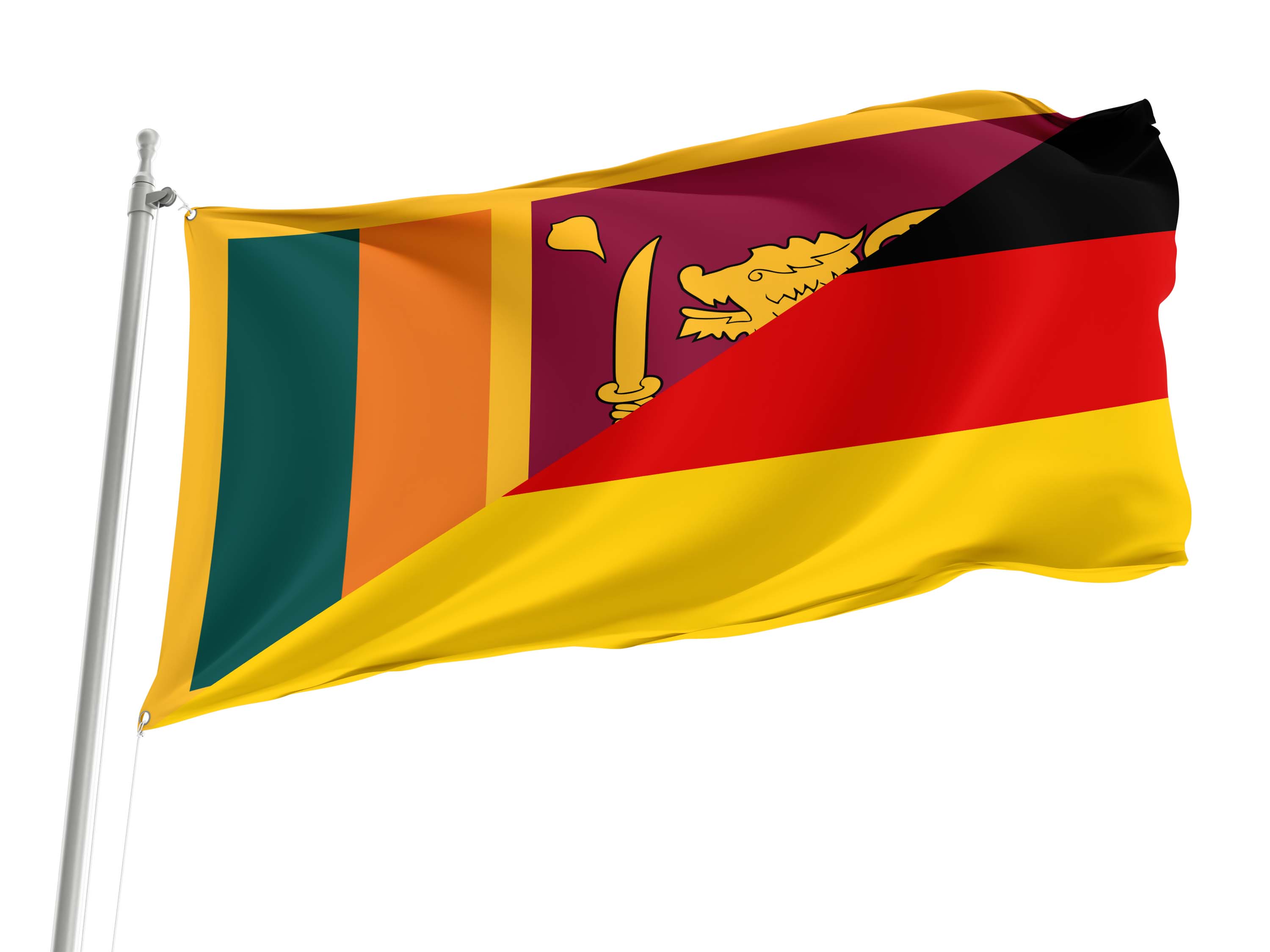 Sri Lanka - Germany Friendship Flag for Indoor & Outdoor Use