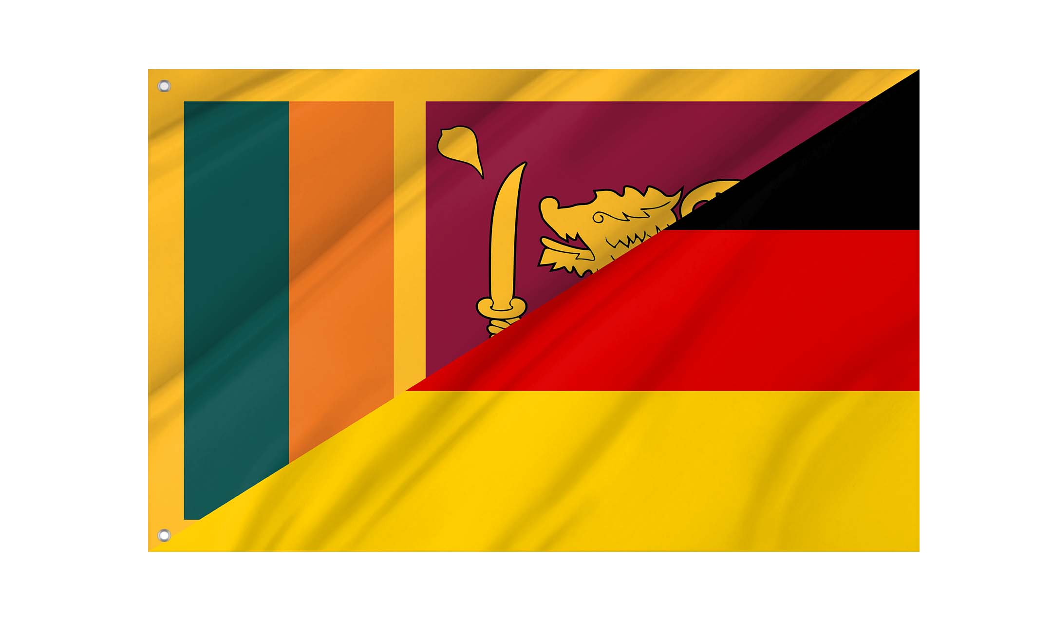 Sri Lanka - Germany Friendship Flag for Indoor & Outdoor Use