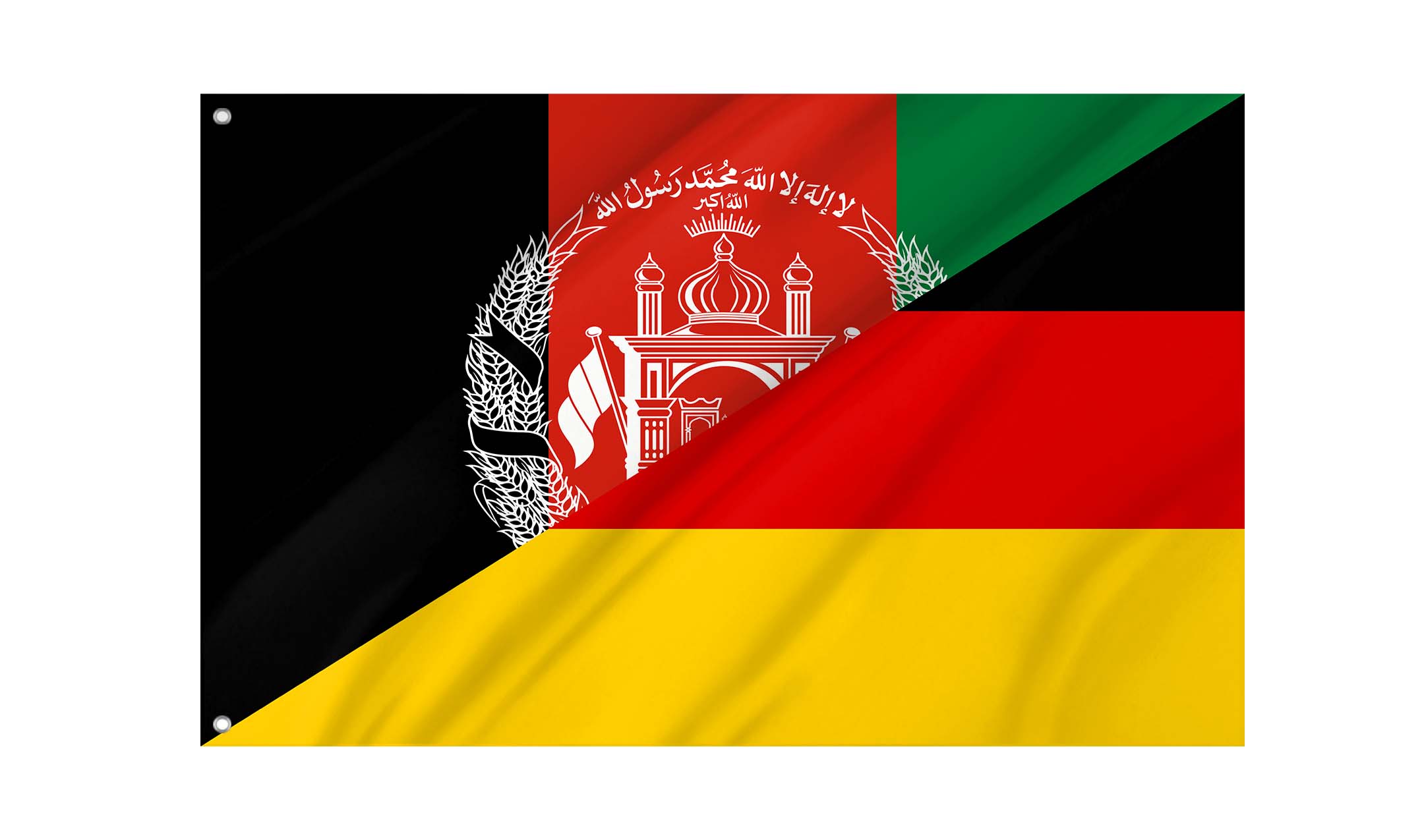 Afghanistan - Germany Friendship Flag for Indoor & Outdoor Use