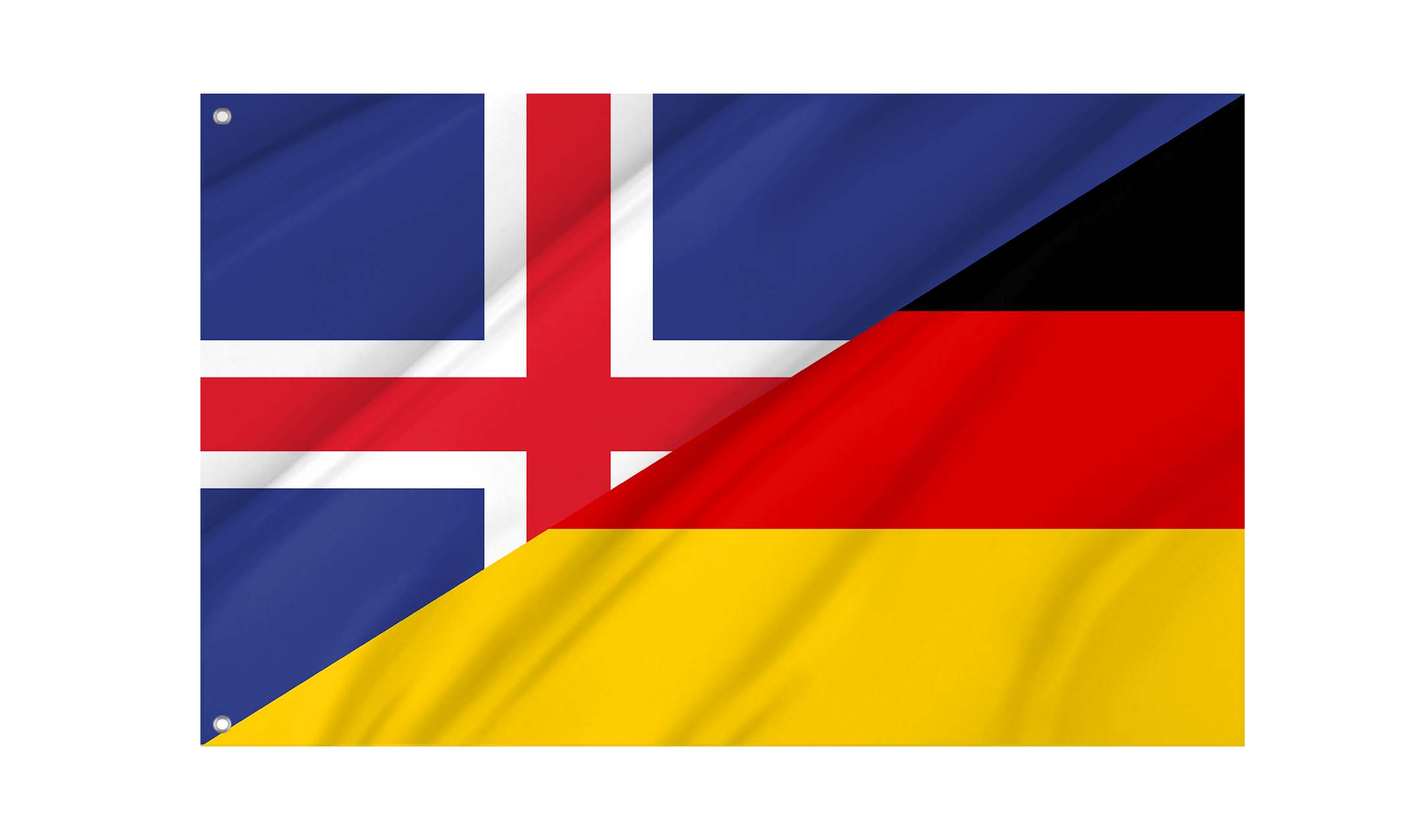 Iceland - Germany Friendship Flag for Indoor & Outdoor Use